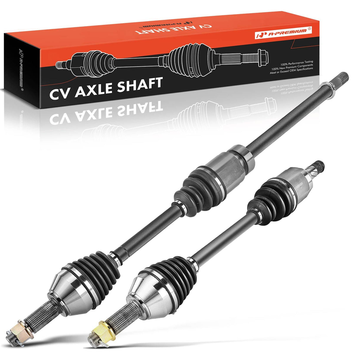 A-Premium Pair (2) Front CV Axle Shaft Assembly Compatible with Nissan & Infiniti Models - Pathfinder 2013-2017, QX60 2014-2015,