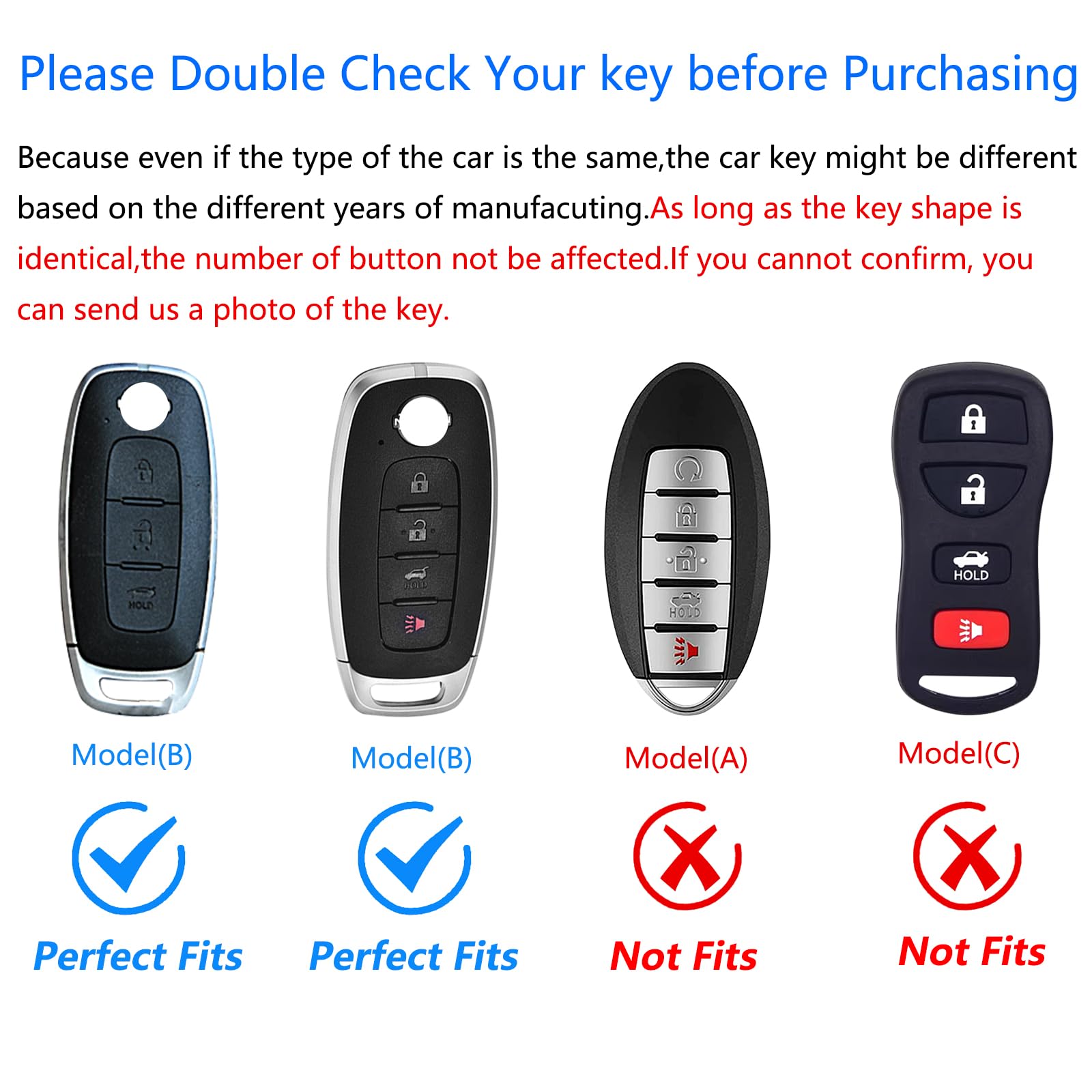 Ocezbiis For Nissan Key Fob Cover,Keychain,Zinc Alloy Protection Car Key Case For 2023 2024 Rogue Pathfinder Keyshell Accessorie