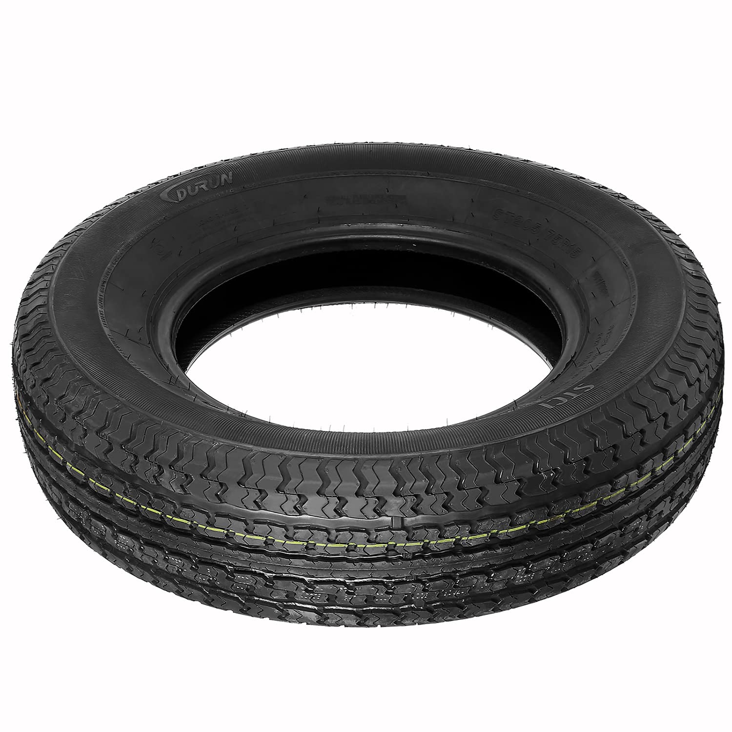 Set Of 2 Durun St205/75R15 Radial Trailer Tire, 205 75R15 St 205/75R15, 8 Ply Load Range D, 107N