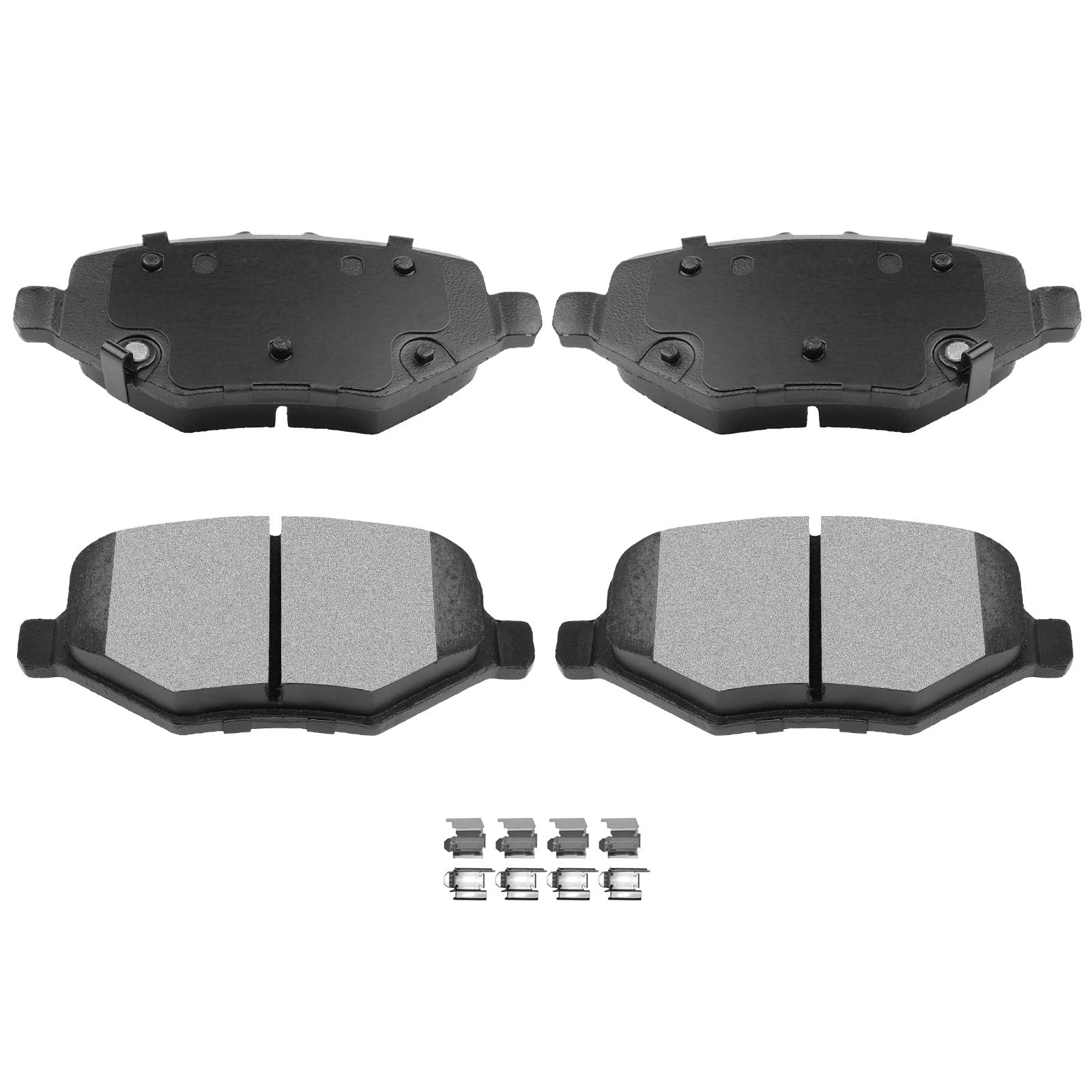 Automuto 4Pcs Rear Ceramic Disc Brake Pads Set D1612 For Chevrolet Cobalt Hhr Malibu For Ford Explorer Flex Police Interceptor S