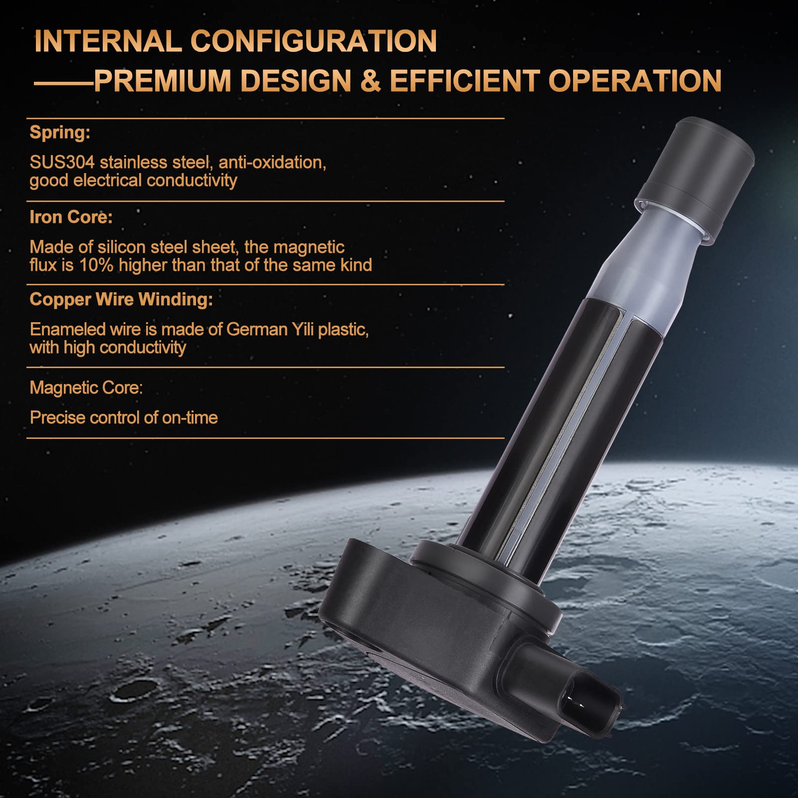 Ignition Coil Pack Compatible With Honda Acura Saturn Accord Odyssey Mdx Tl Rl Vue 3.0L 3.2L 3.5L V6 Replace# Uf242 Gn10168 C-51