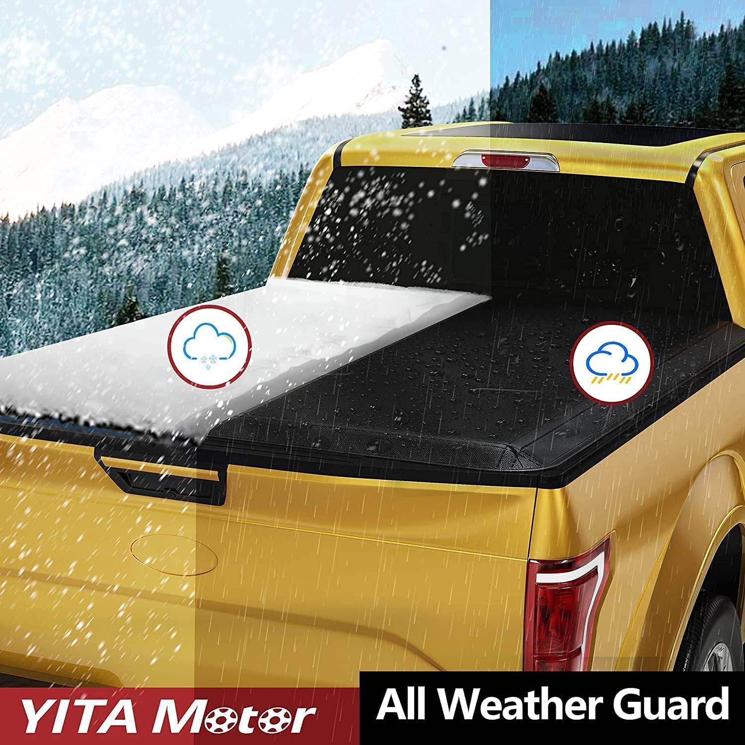 Yitamotor Soft Roll Up Truck Bed Tonneau Cover Compatible With 2005-2025 Nissan Frontier(No M  Xico), Fleetside 5 Ft Bed