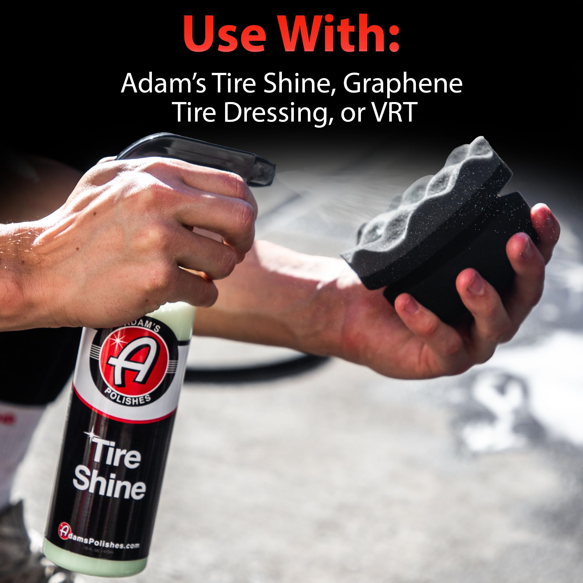 Adam 'S Polishes Pro Tire Hex Grip Applicator (3 Pack) - Tire Shine Car Detailing Foam Sponge Tool|Car Cleaning Supplies After C