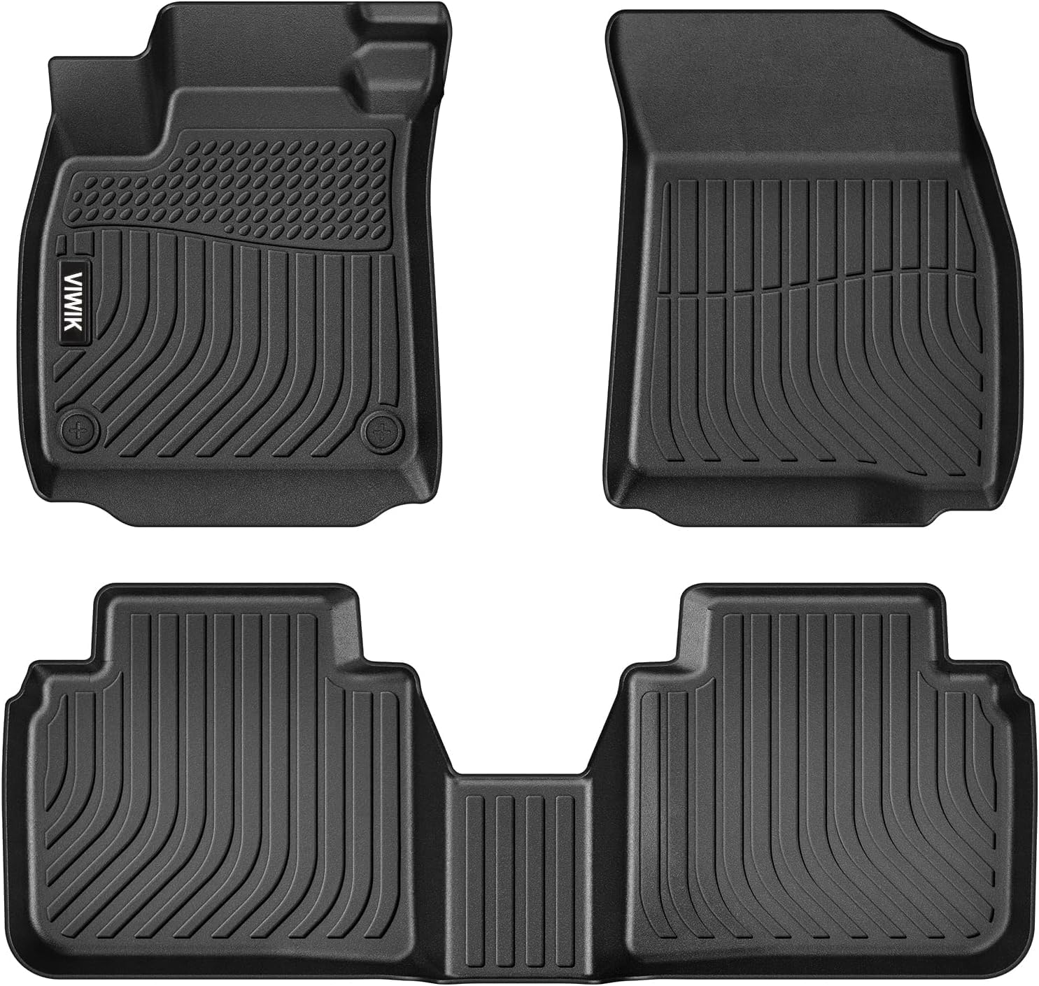 VIWIK Floor Mats Fits for 2023 2024 Honda Accord, Anti-Slip Floor Liners Full Set for 1st/2nd Row Front & Rear, Car Accessories 