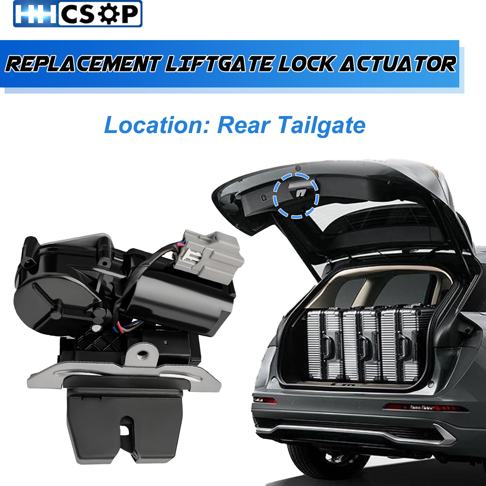 HHCSOP Liftgate Lock Actuator Motor for Ford Explorer, Edge, Escape, Expedition - Models FA1Z-7443150-B, DS7Z-7443150-B