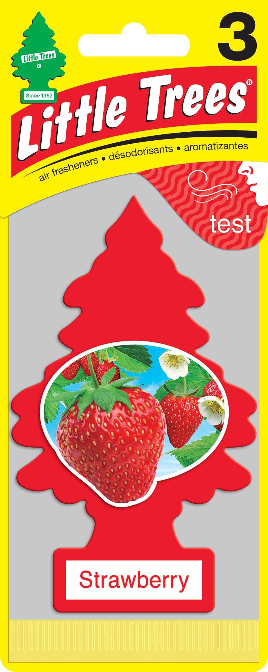 Little Trees Car Freshener 32012 Air Freshener 3 Pack-Strawberry