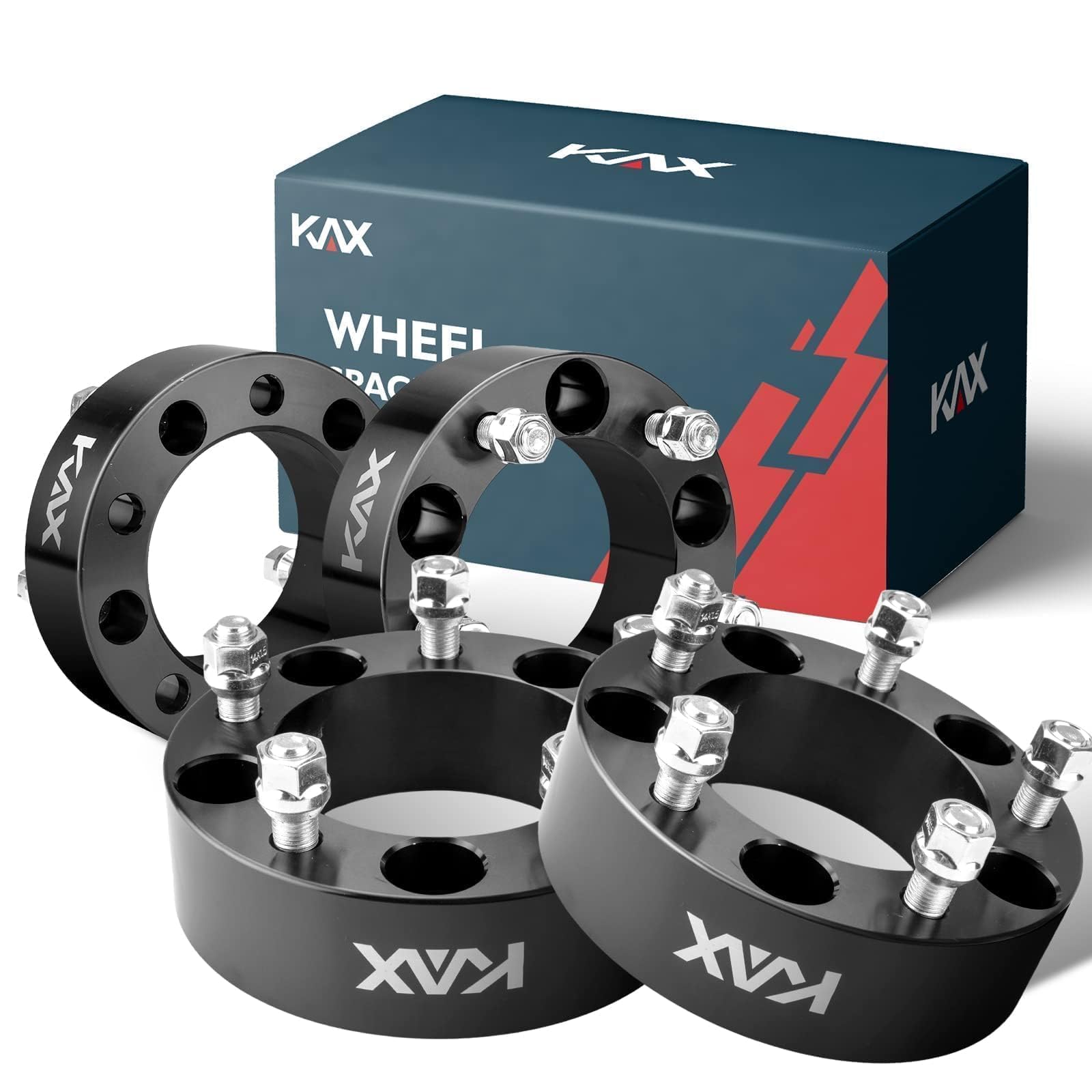 Kax 5X5.5 Wheel Spacers,Black Forged 2'' Hub Centric Wheel Spacer Adapters With M14X1.5 Studs108 Hub Bore,Fit For Ra-M 1500 2012