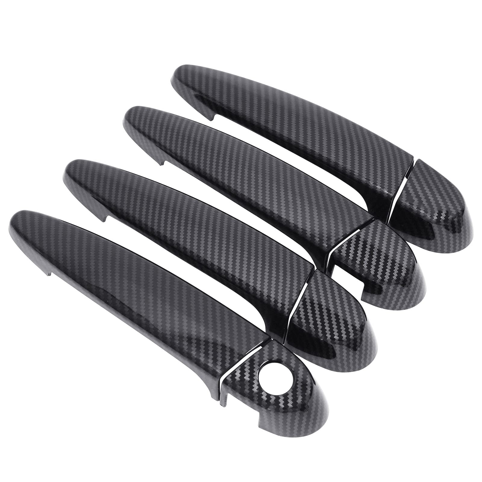 Newyall Carbon Fiber Abs Exterior Door Handle Cover Set For Bmw 118I 120I 320I 323I X1 X3 X5 X6 328I 335I 435I 440I Front Rear L