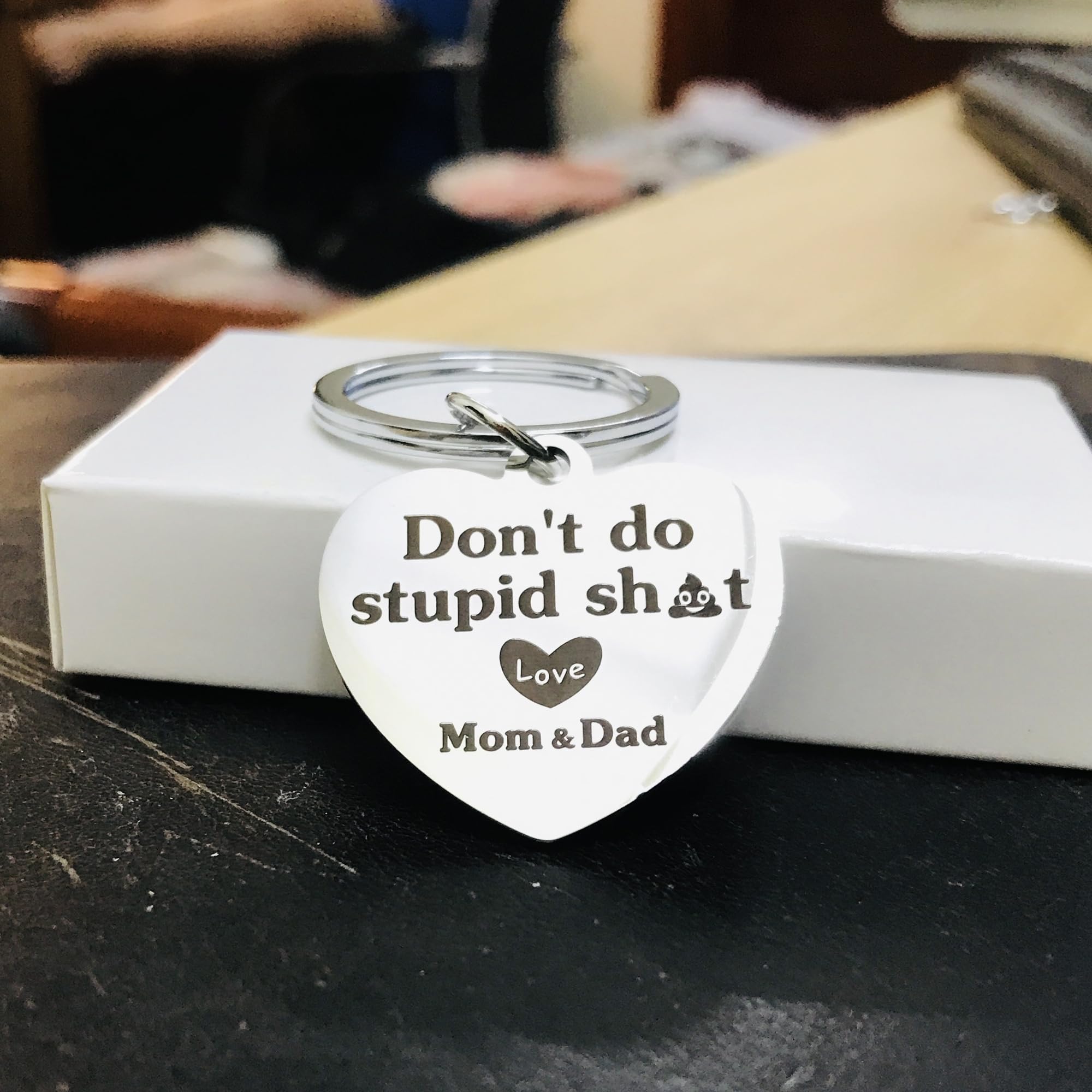 Funny Gifts For Teenage Teen Boys Girls Don'T Do Stupid Sh*T Love Mom & Dad Keychain Son Daughter Mother'S Day Father'S Day Grad