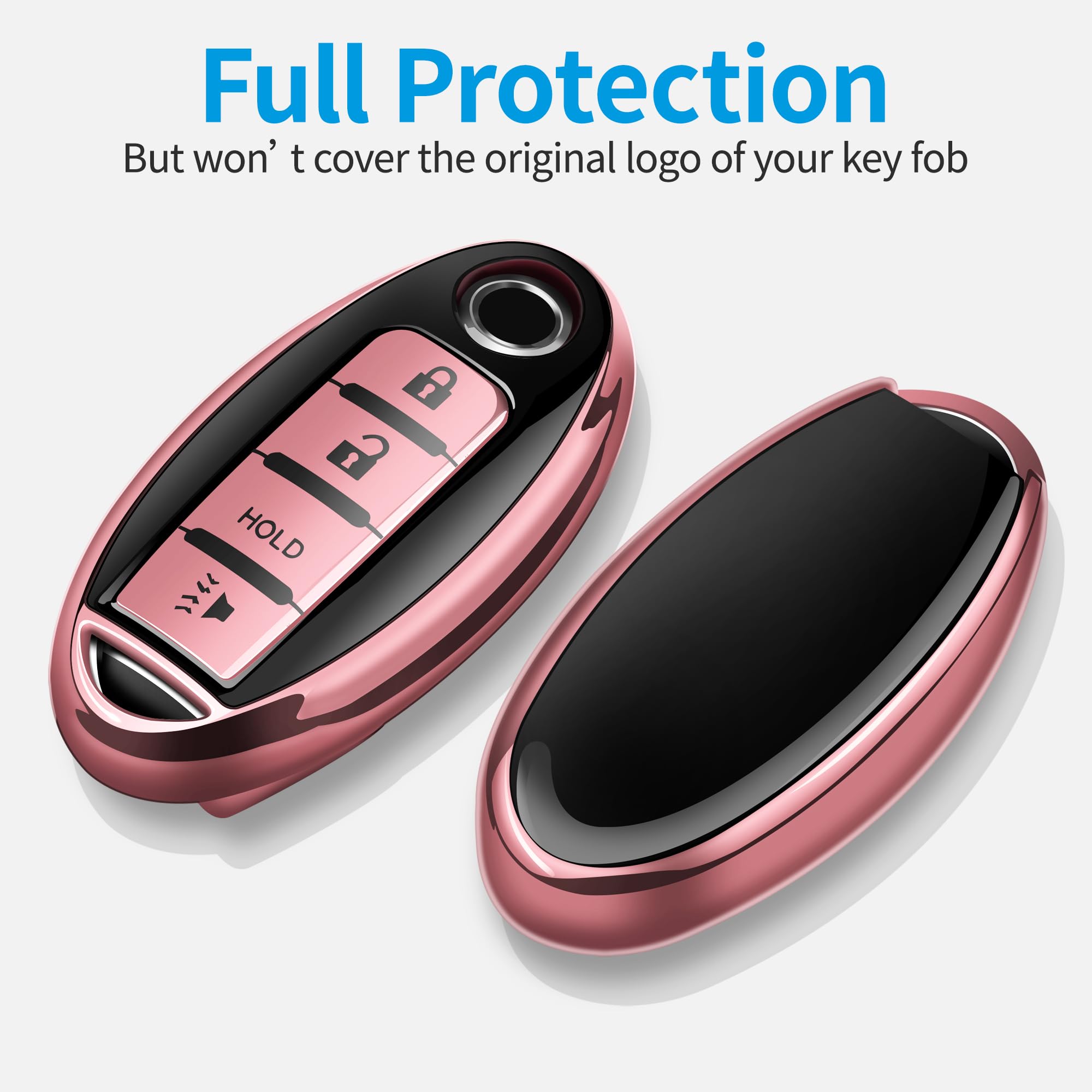 Tukellen Compatible With Nissan Key Fob Cover Soft Tpu Key Case For Infiniti X-Trail Rogue Altima Quest Pathfinder Sentra Patrol