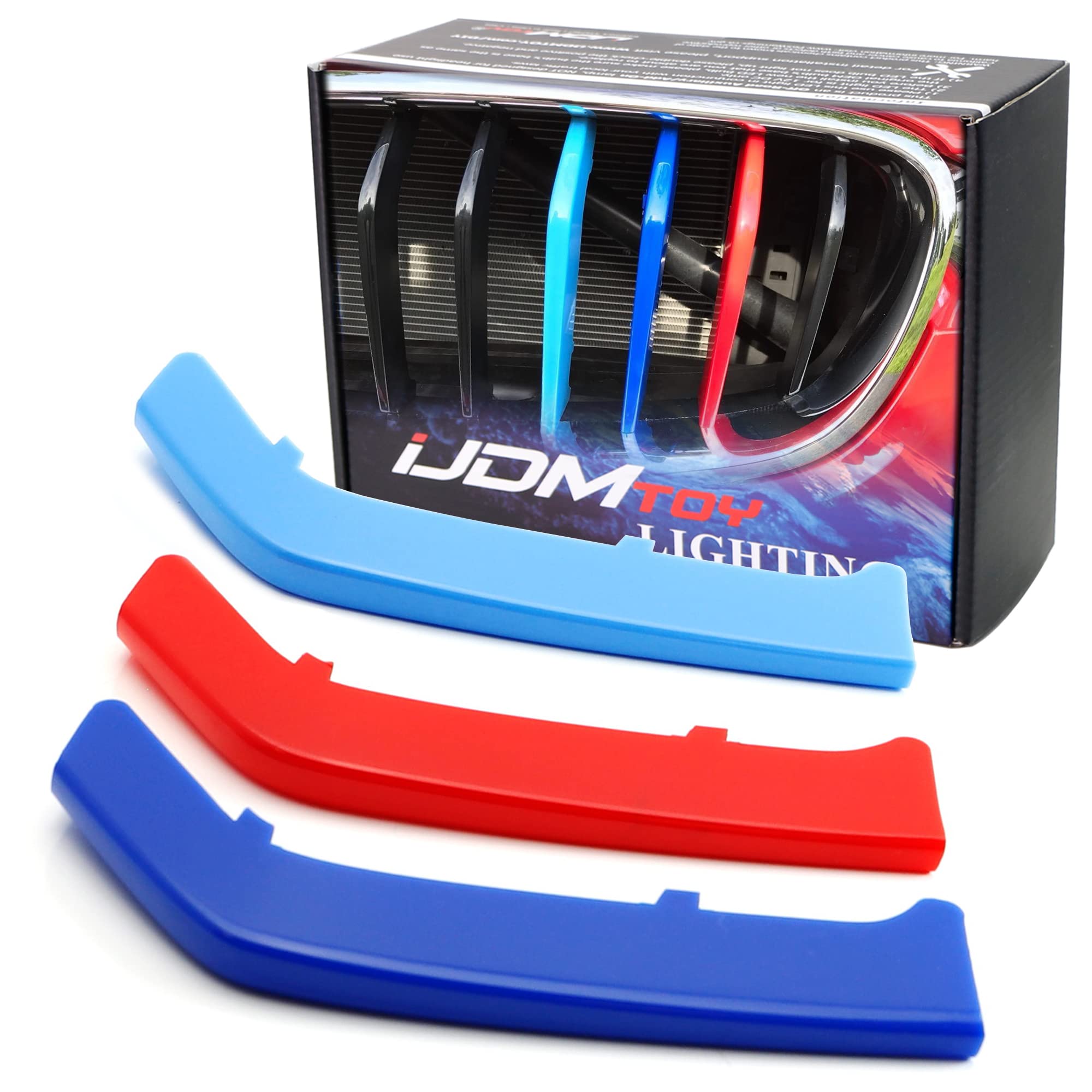 Ijdmtoy Exact Fit ///M-Colored Grille Insert Trims Compatible With Bmw F30 F31 3 Series 320I 328I 330I 335I 340I M-Performance B