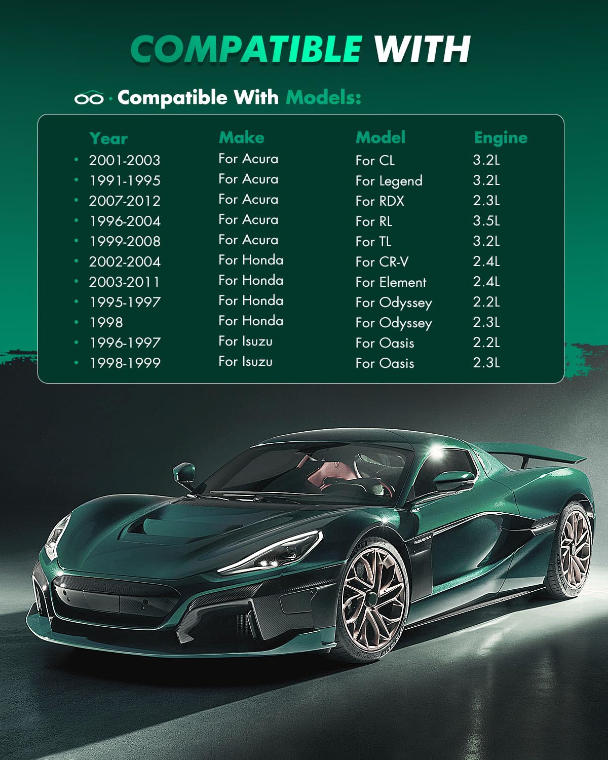 Scitoo D536 Rear Ceramic Brake Pads Sets Fit For Acura Cl/Legend/Rdx/Rl/Tl,For Honda Cr-V 2002-2004,For Honda Element 2003-2011,