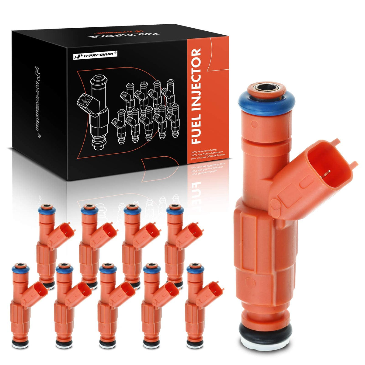 A-Premium 10 Pcs Fuel Injectors Compatible with Ford F-250 F-350 F-450 F-550 Super Duty 2000-2004, Excursion 2000-2005, E-350 Ec