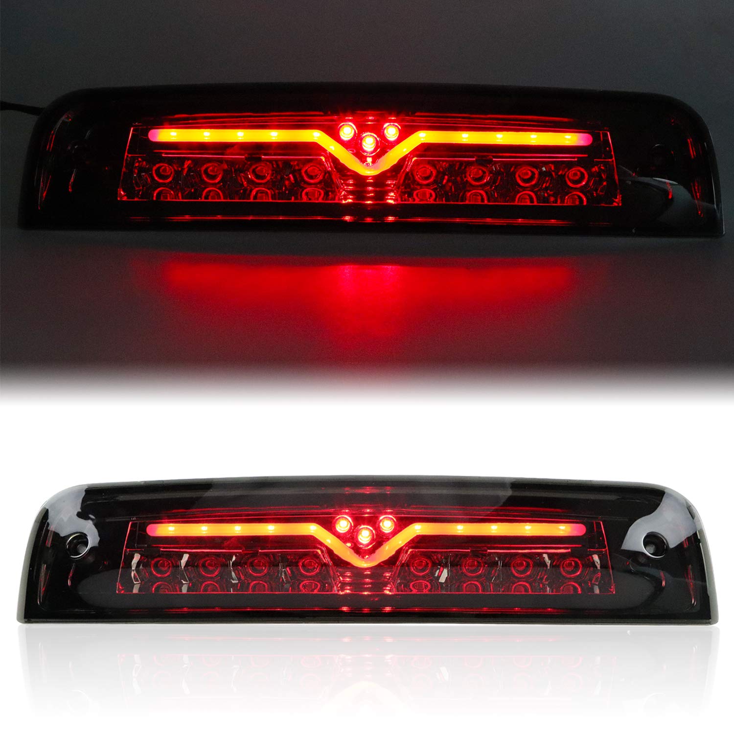 Tresound For 2009-2017 Dodge Ram 1500 2500 3500 3Rd Third Brake Light Cargo Light Led High Mount Lamp (Smoked)
