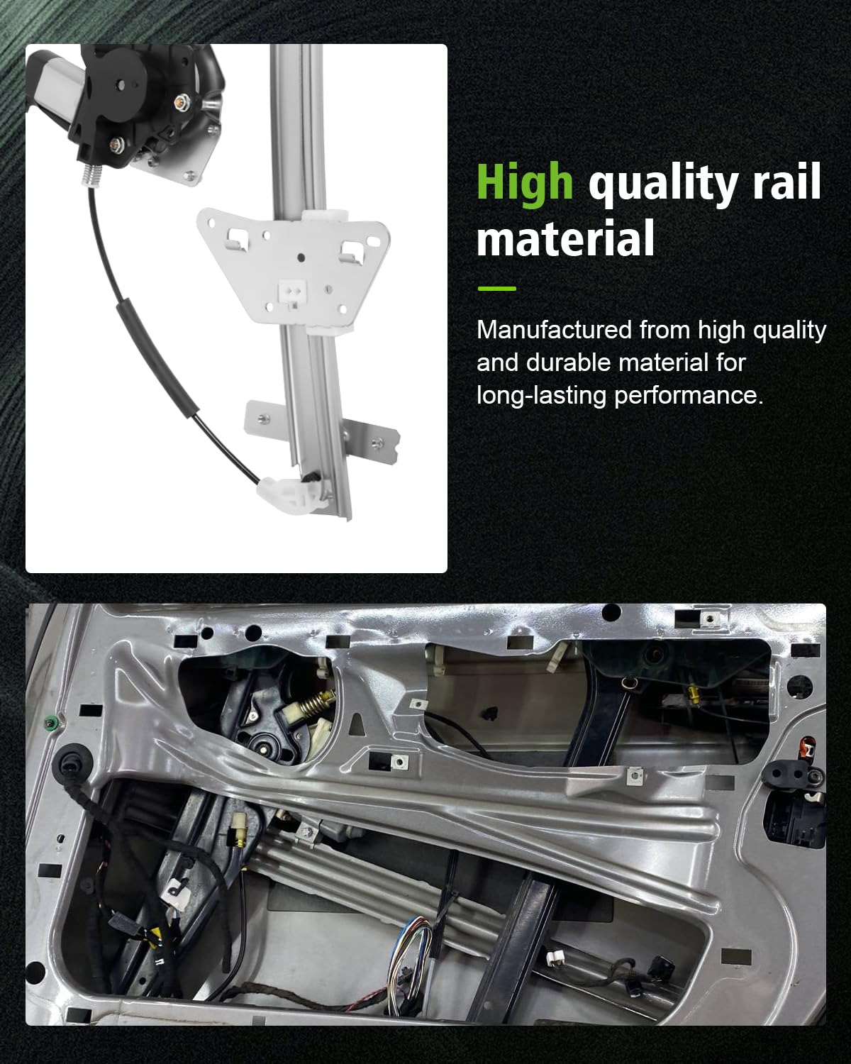 Scitoo Rear Left Power Window Regulator Replacement For 2000-2004 For Dodge Dakota,1998-2003 For Dodge For Durango,741-598