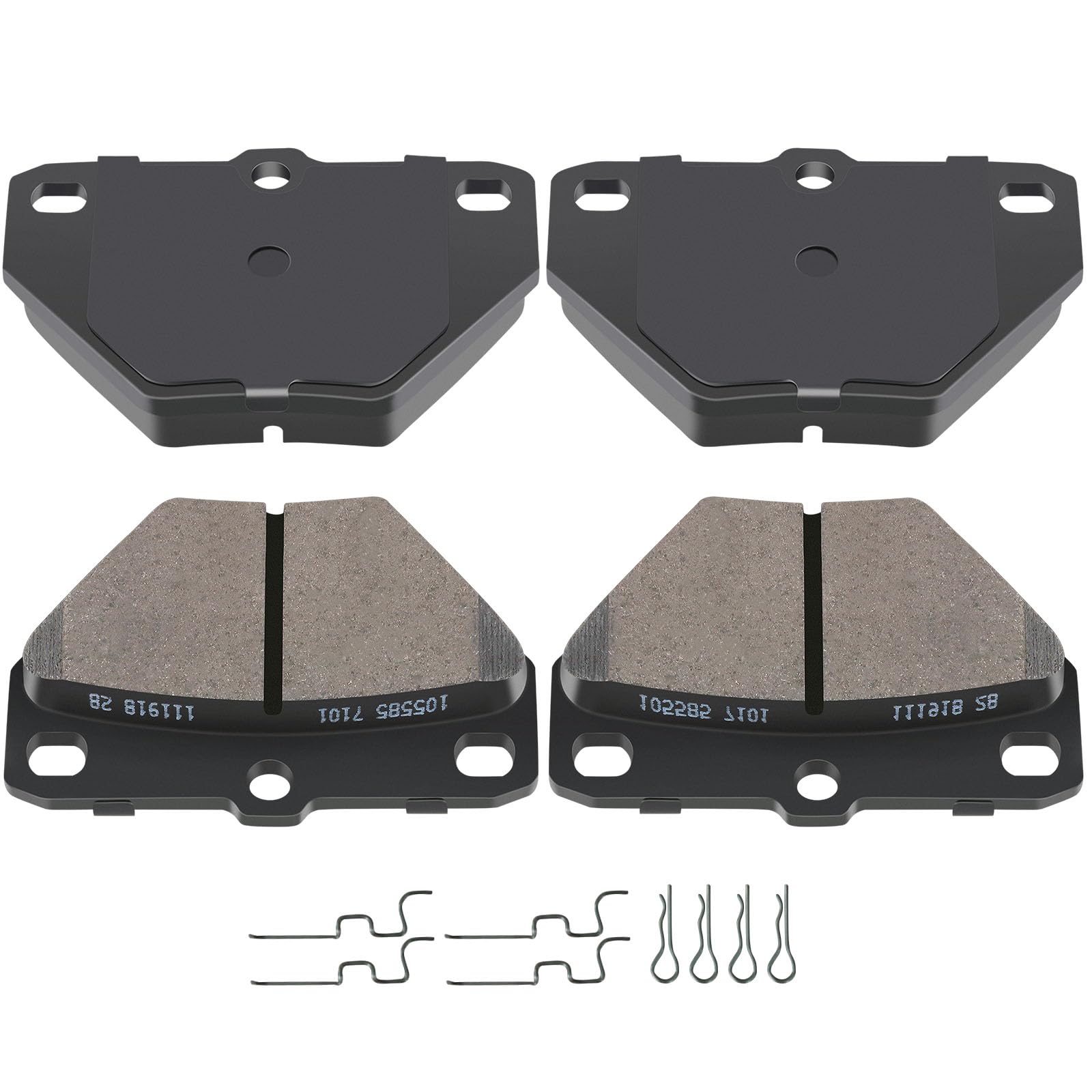 Automuto 4Pcs Rear Ceramic Disc Brake Pads Set D823 For Pontiac Vibe 2003-2006, For Toyota Celica 2000-2005, For Corolla 2005-20