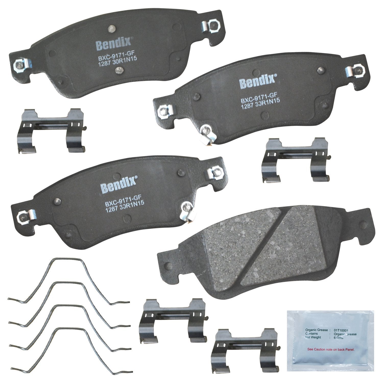 Bendix Priority1 Cfc1287 Ceramic Front Brake Pads For Infiniti G35 2008-2007, G37 2013-2008, Q60 2015-2014