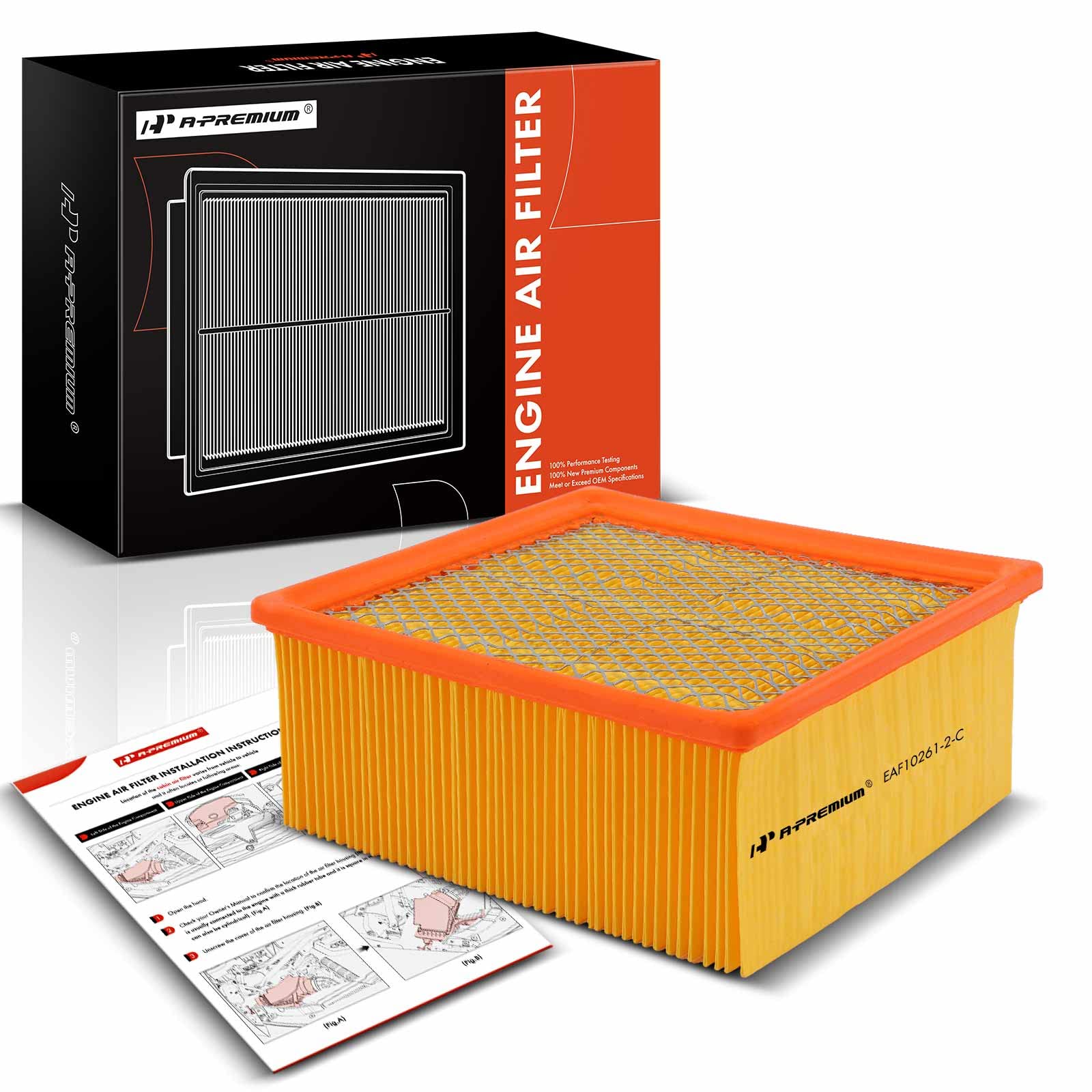 A-Premium Engine Air Filter Compatible with Dodge Ram 2500 3500 4500 5500 07-10 6.7L & Ram 2500 3500 4500 5500 11-23 6.4L 6.7L &