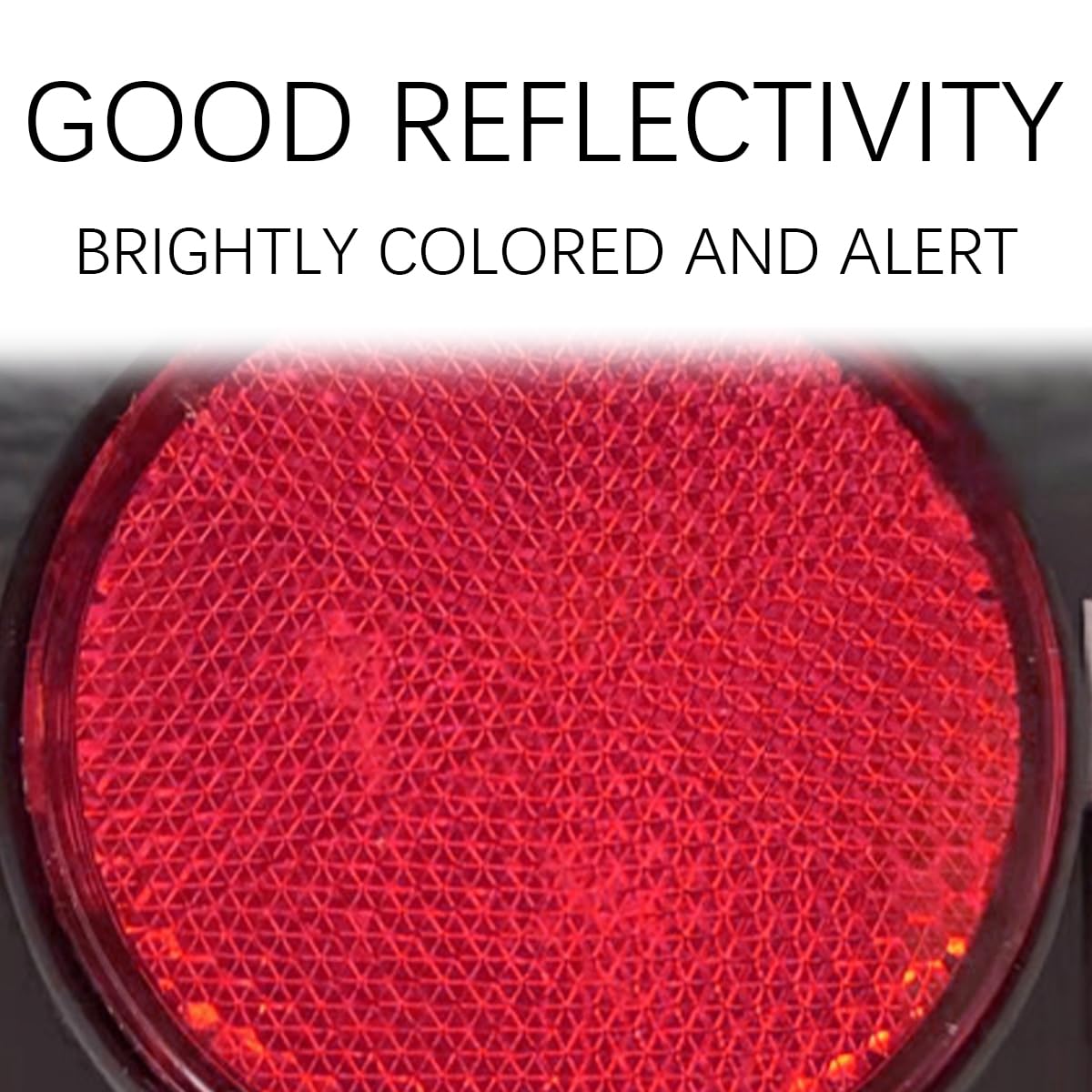 LKAHG 10 Pack Round Reflector, 2 Inch 60mm Reflective Warning Reflector, M6 Screw Mount, High Visibility Safety Side Marker for