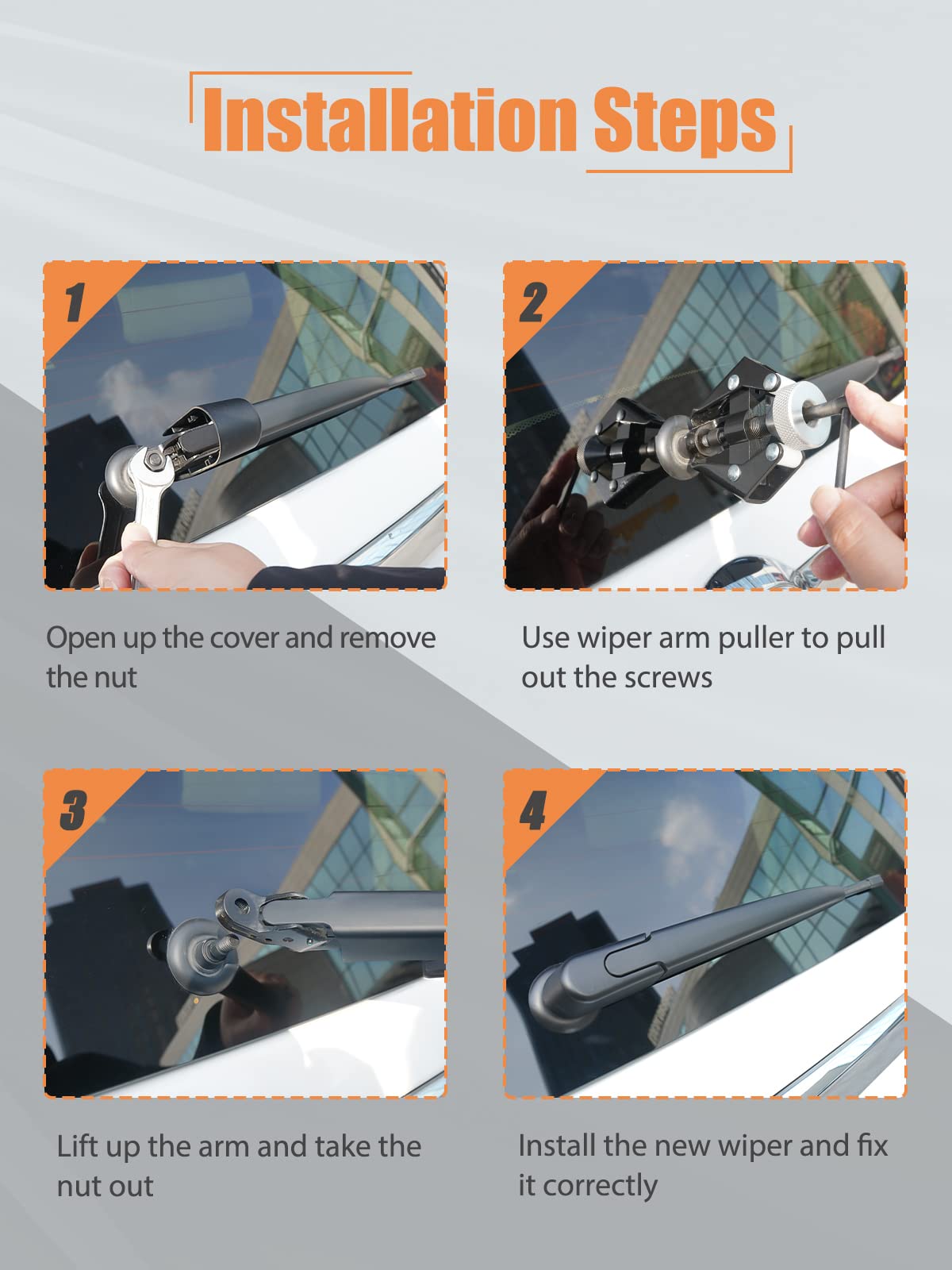 Rear Windshield Wiper Arm Blade, Reokacement For Ford Explorer 2011-2023 - Factory Oe Style Bb5Z17526C