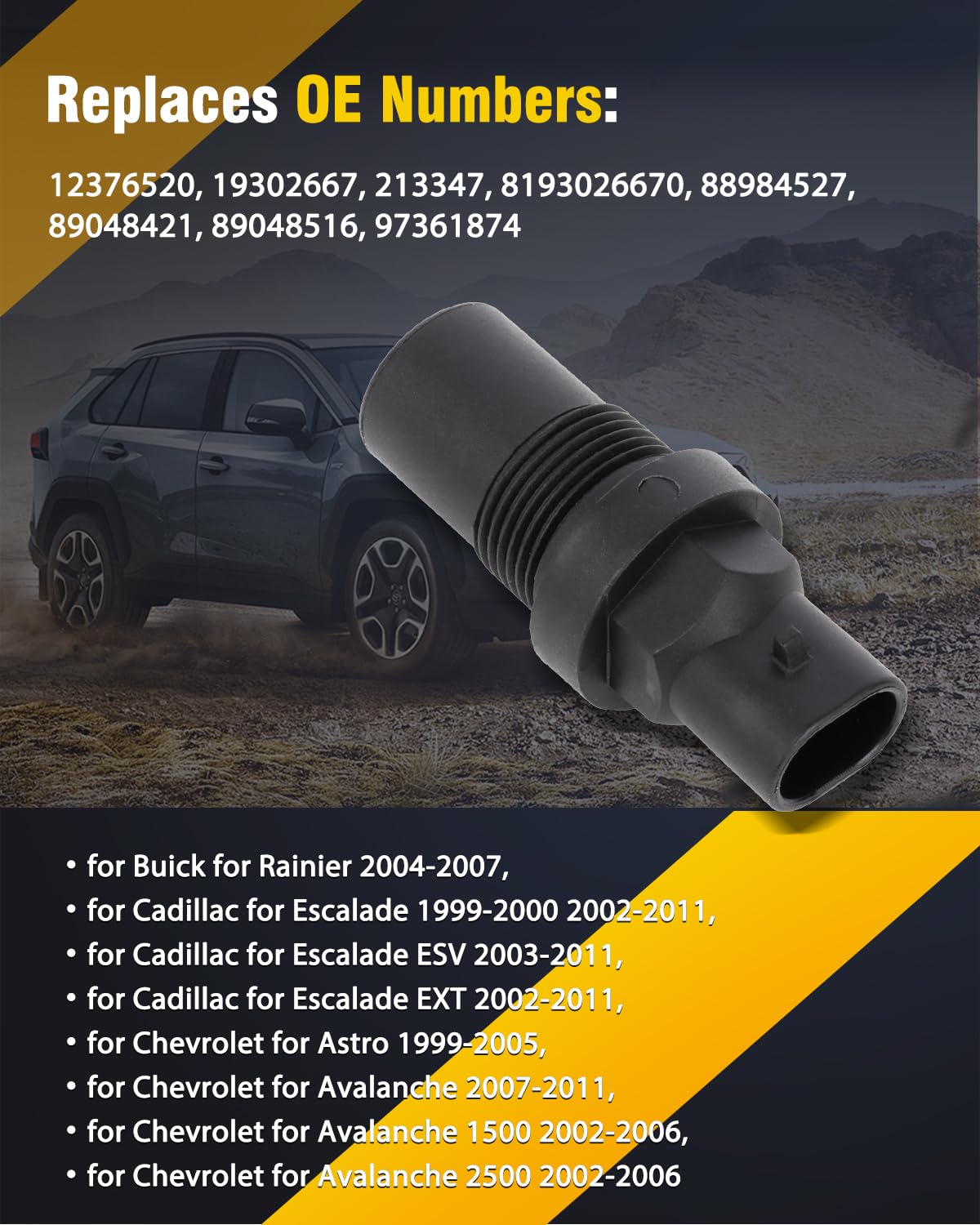 OCPTY Vehicle Speed Sensor Fits for Chevy Silverado 1500,1500 Classic,1500 HD,1500 HD Classic,2500,2500 HD,2500 HD Classic,3500,3500 Classic,Suburban 1500 2500,Tahoe,Trailblazer 19302667 213347