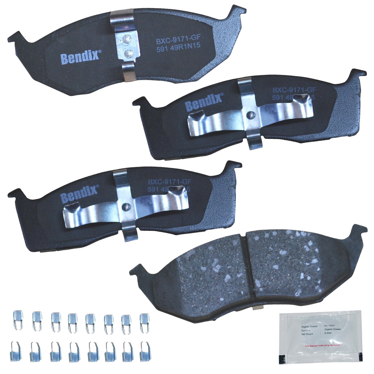 Bendix Priority1 Cfc591 Ceramic Front Brake Pads For Select Models Chrysler Concorde, Grand Voyager, Lhs, New Yorker, Town & Cou