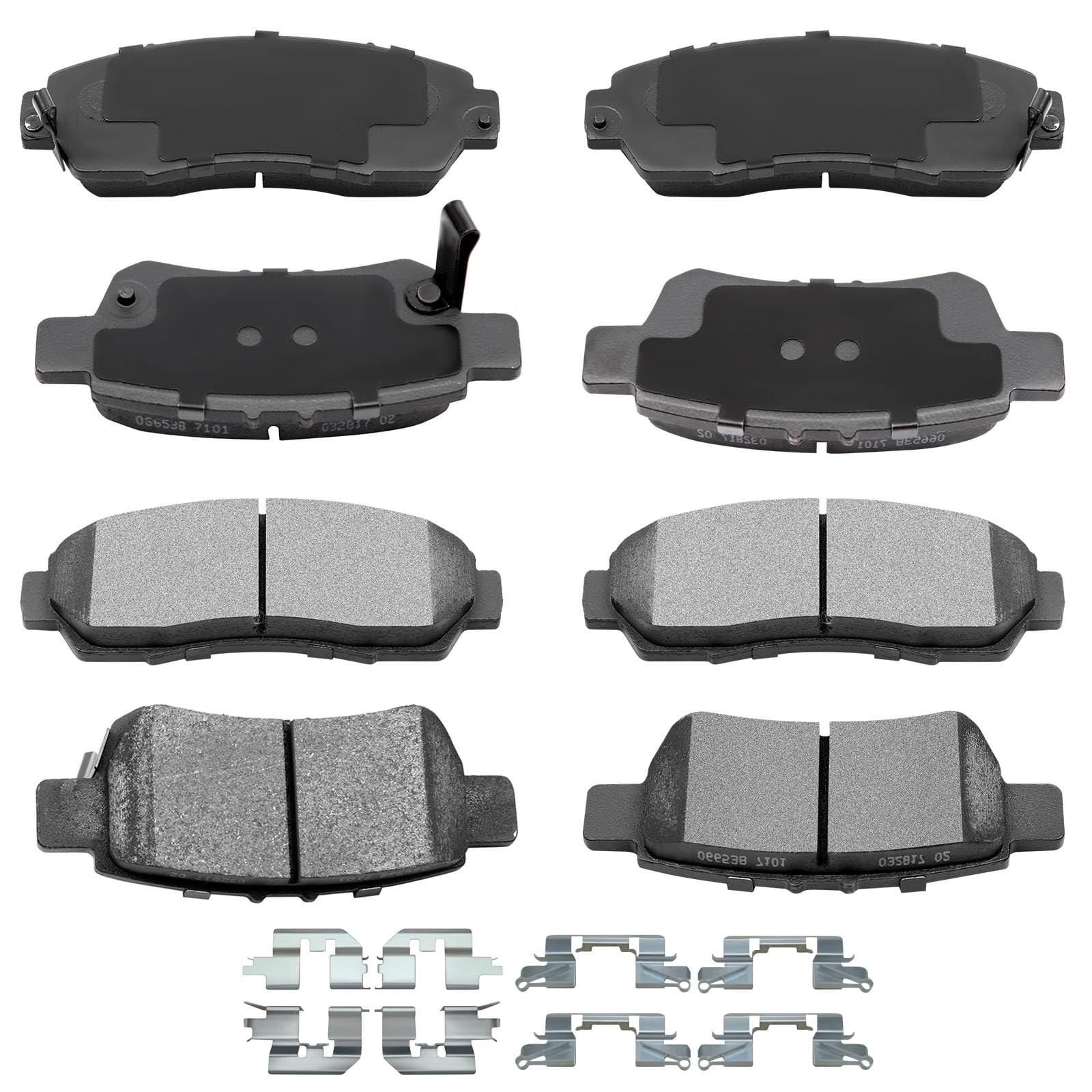 Automuto 8Pcs Front & Rear Ceramic Disc Brake Pads Set D1088 D1089 For Honda Odyssey 2005-2010