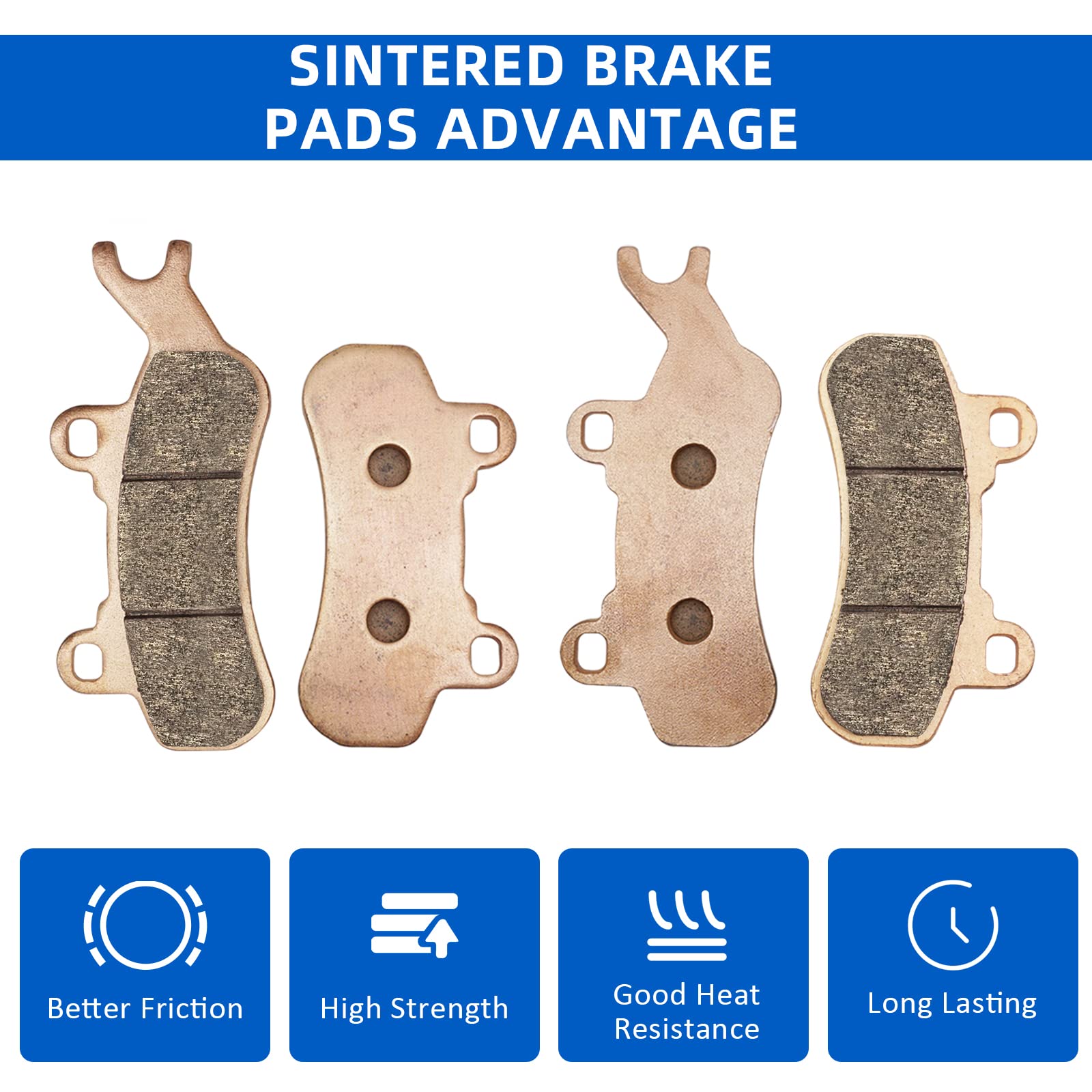 Javik Sintered Brake Pads Front Rear For Can Am Maverick X3 Sport/Trail 800/1000 2017 2018 2019 2020 2021 Defender 6X6/Max/Pro