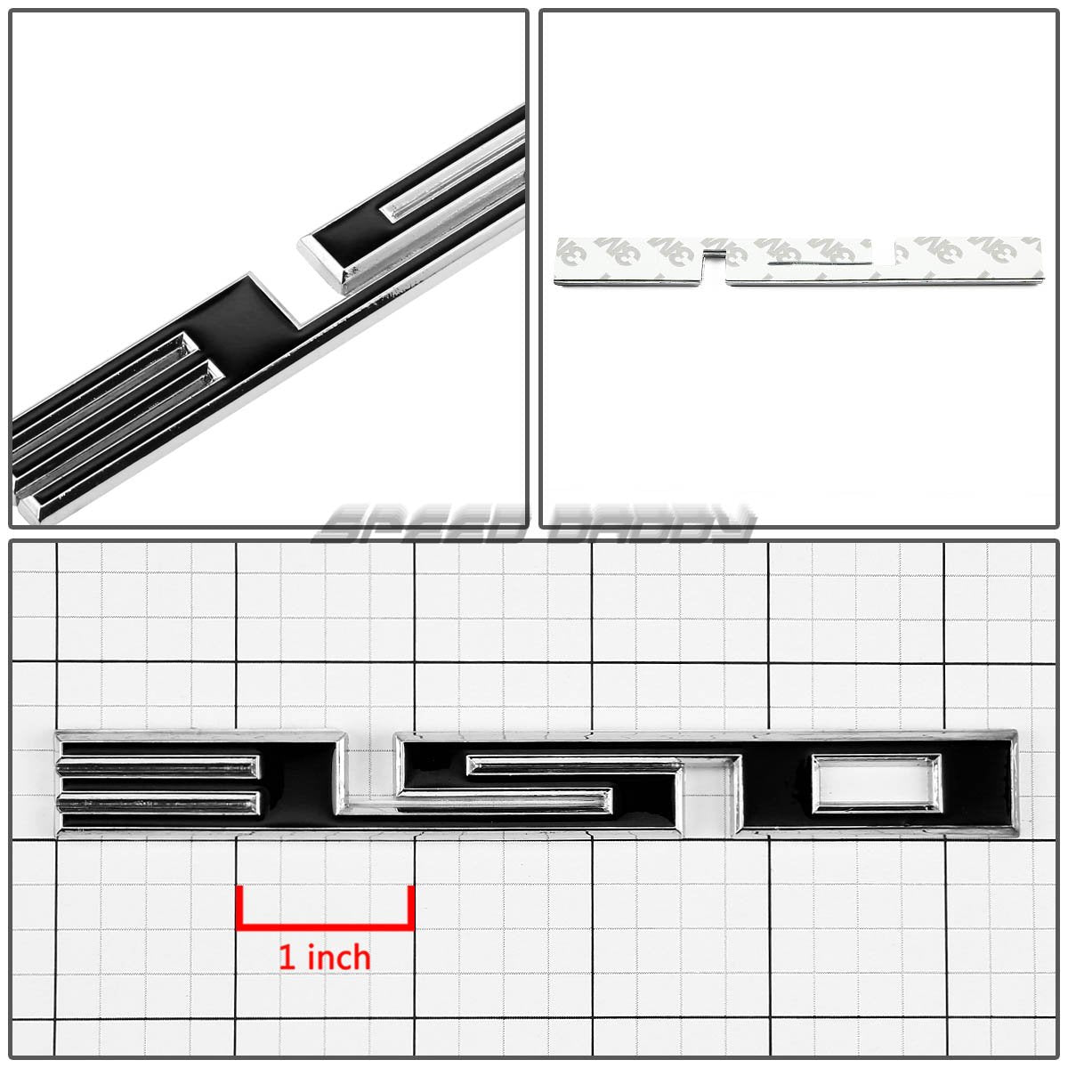 Auto Dynasty 2 X Metal Emblem Decal Logo Trim Badge 350 (Black & Silver)