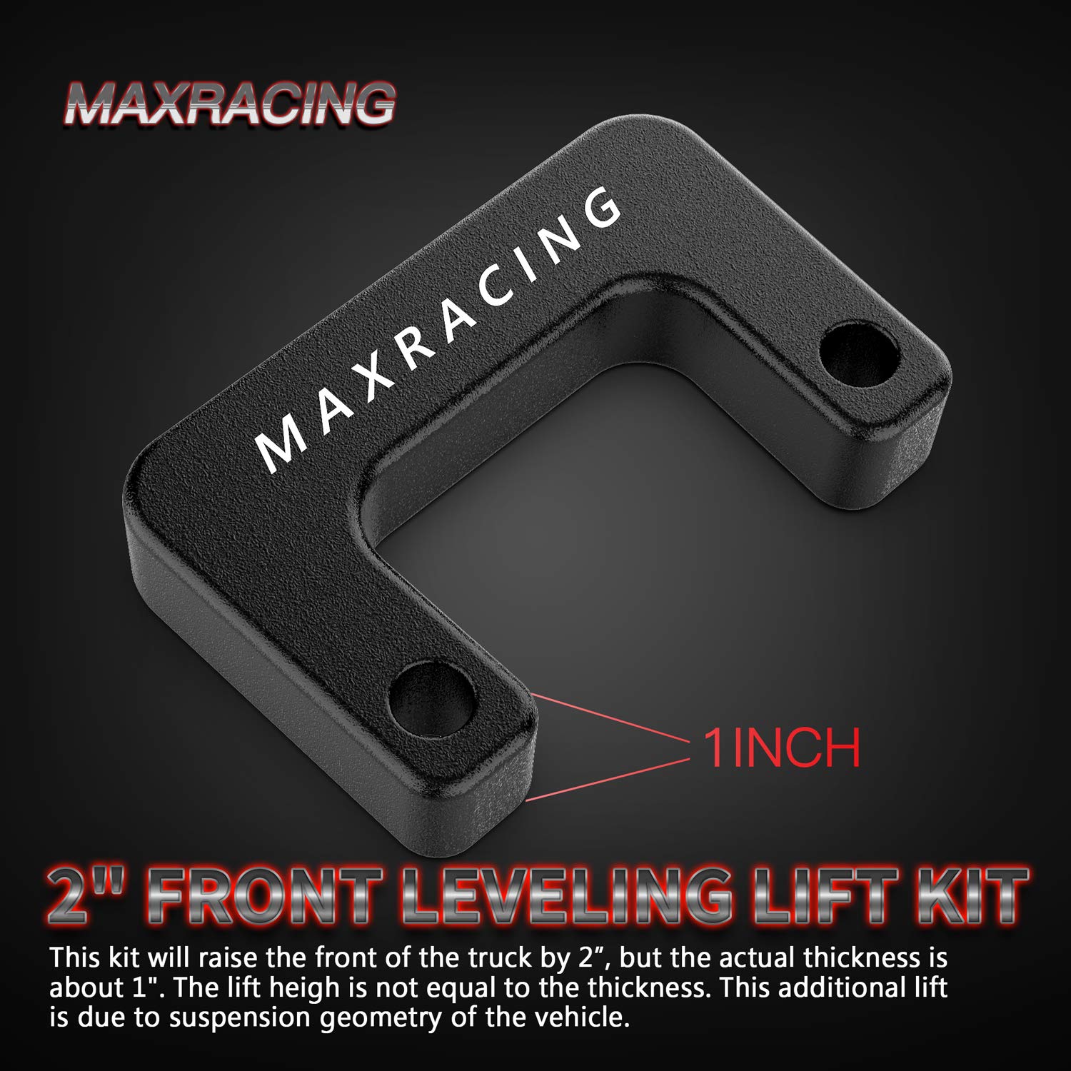 Maxracing 2'' Leveling Kit Compatible with 2007-2024 Chevy Silverado 1500 Avalanche Suburban Tahoe | GMC Sierra Yukon XL1500