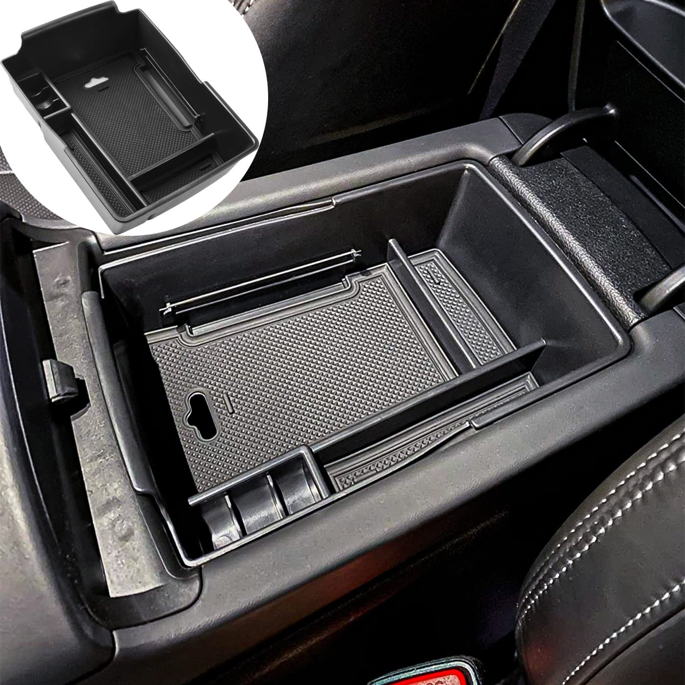 TACORBO Center Console Organizer Compatible with Hyundai Santa Fe 2021 2022 2023 & Santa Fe SEL 2022 2023 Accessories Armrest Se