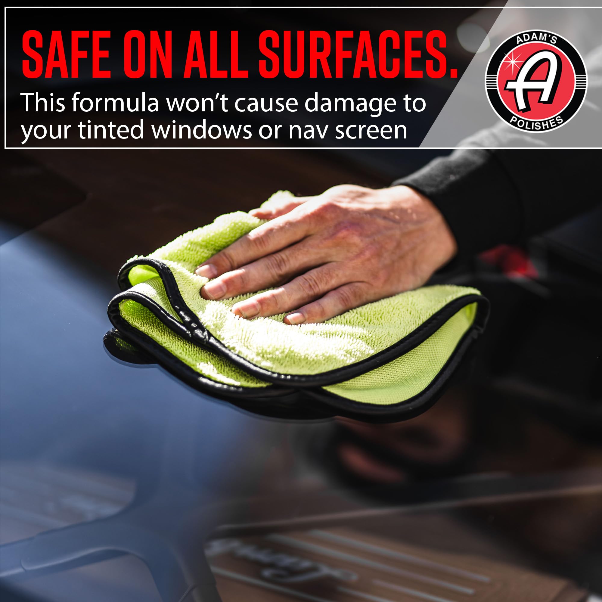 Adam'S Polishes Glass Cleaner - Car Window Cleaner | Car Wash All-Natural Streak Free Formula For Car Cleaning | Safe On Tinted