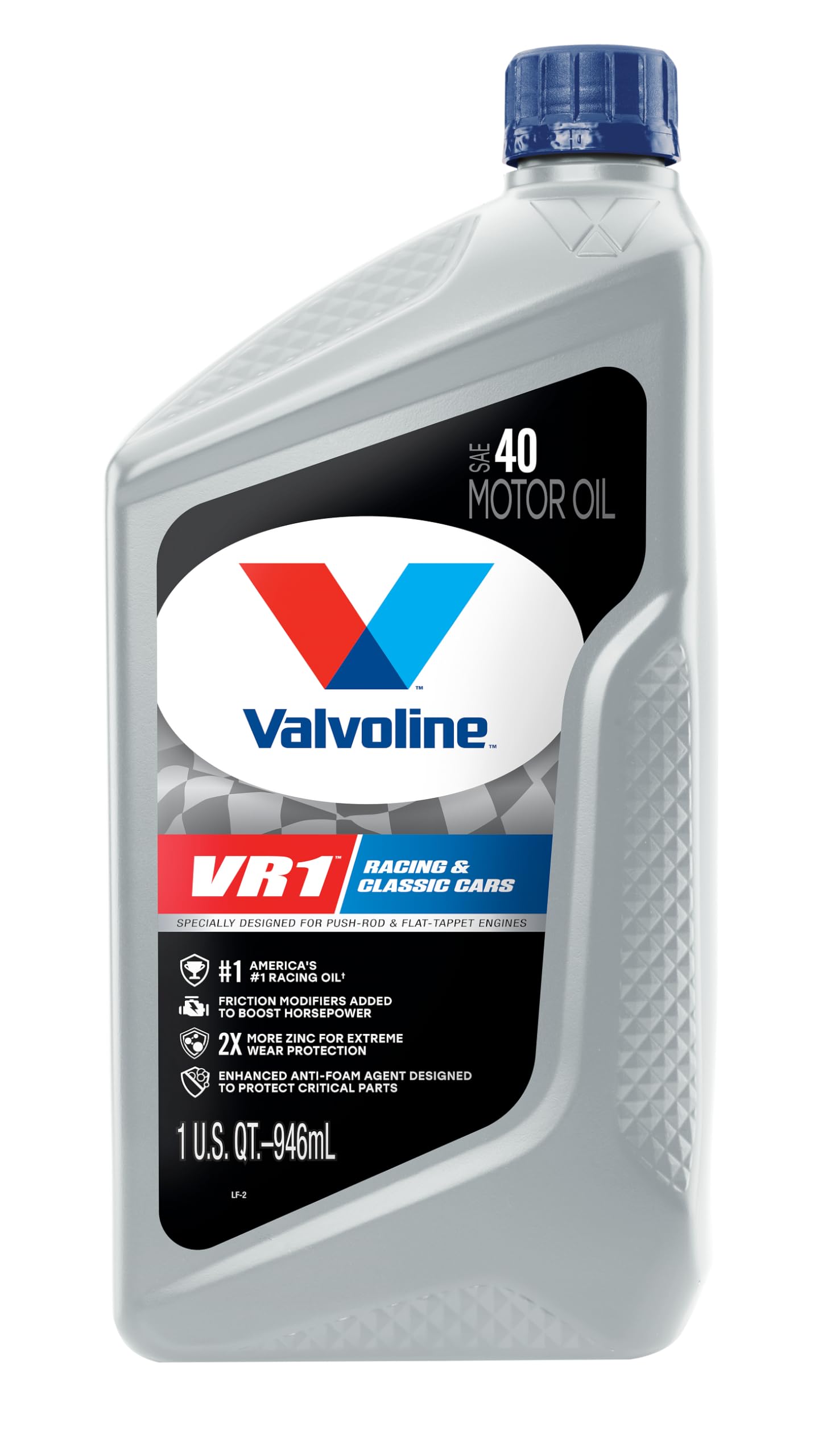 Valvoline VR1 Racing Motor Oil SAE 40, 1 QT - Case of 6, High Performance