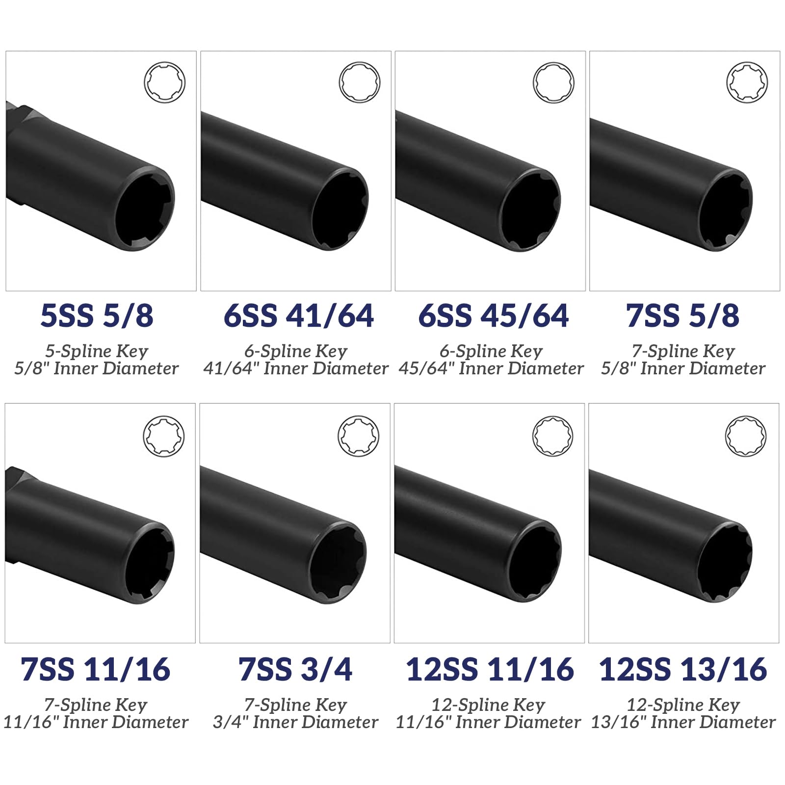 Thinkpro Wheel Lock Removal Kit - 8 Piece Sae & Metric Lug Nut Key Set For Easy Removal Of Locking Lug Nuts On Aftermarket And F