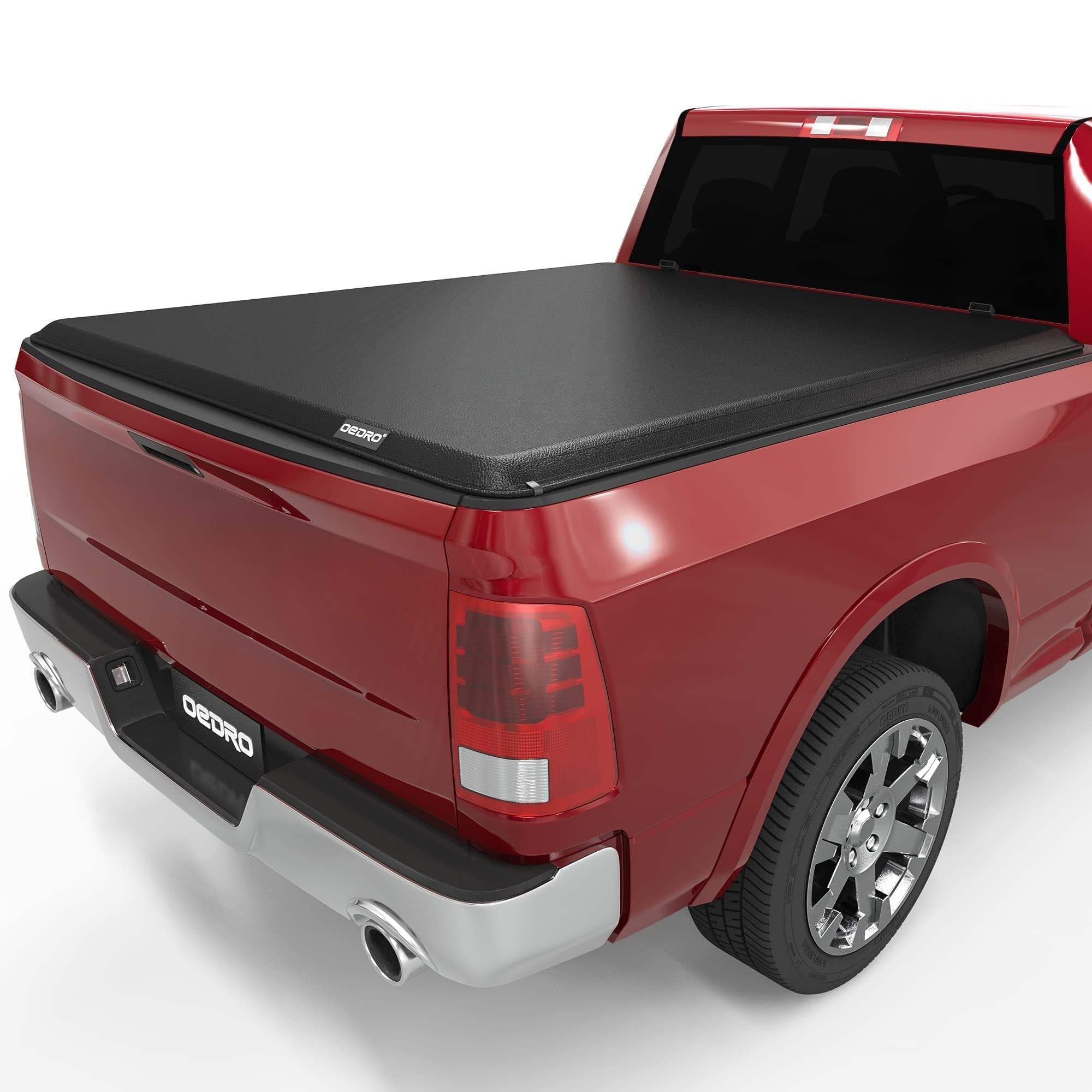 OEDRO Roll Up Soft Truck Bed Tonneau Cover Compatible with 2002-2023 Dodge Ram 1500, 2003-2025 Dodge Ram 2500 3500 8ft Bed w/o R