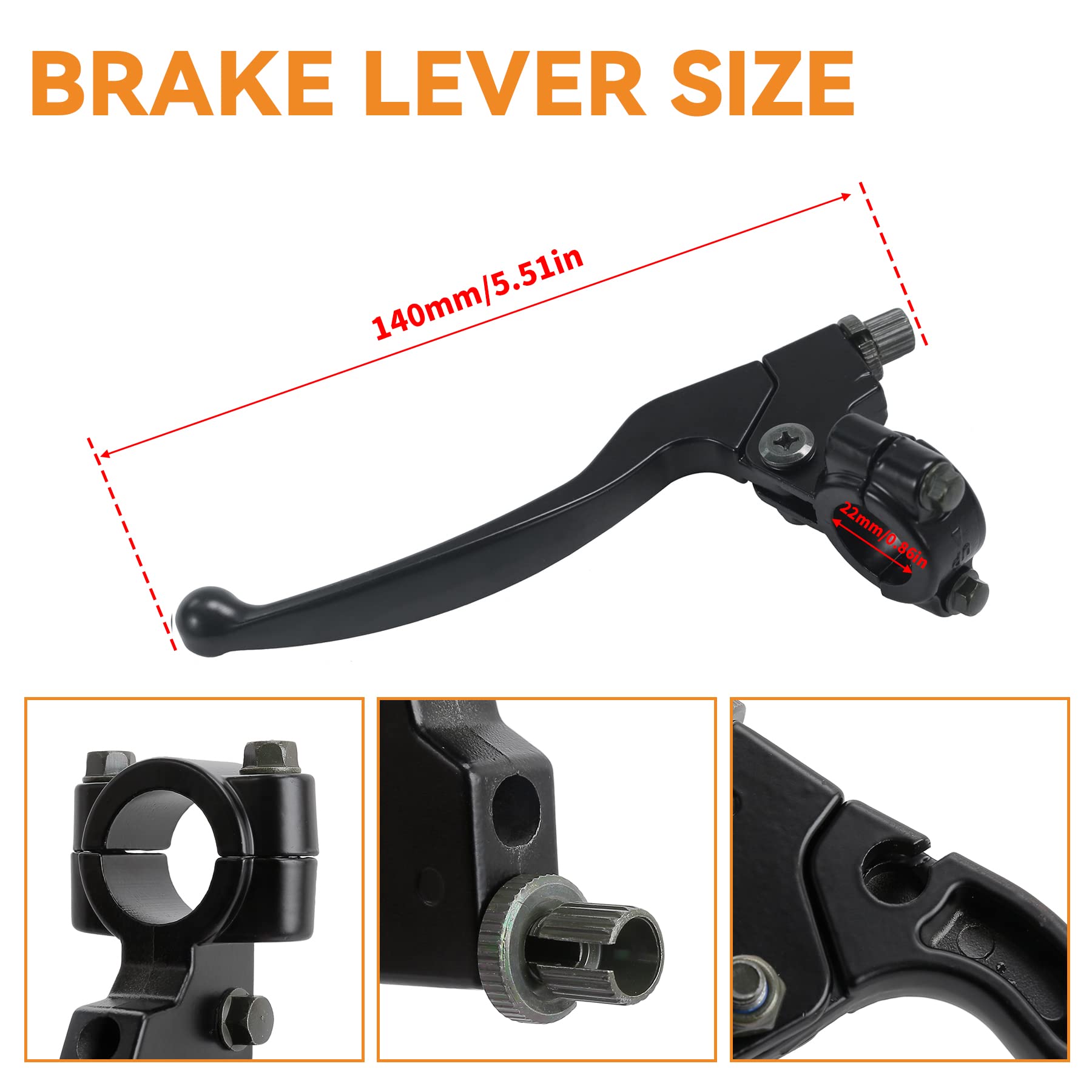 Stylemafia 7/8' Handlebar Left Clutch Lever And 39' Clutch Cable With Adjuster Compatible With 50Cc 70Cc 90Cc 110 Cc 125Cc Tao Tao Ssr Apollo Dirt Pit Bikes(Black)