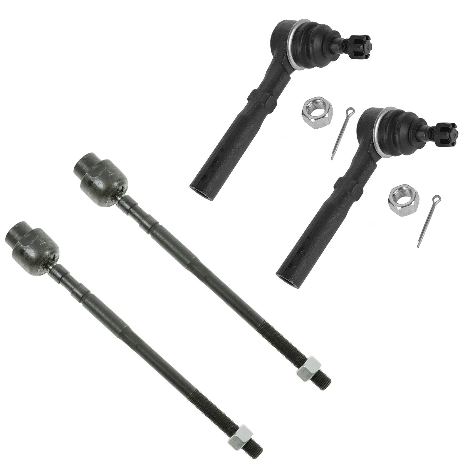 Trq Front Tie Rod Set Compatible With 1995-2005 Chevrolet Cavalier Pontiac Sunfire