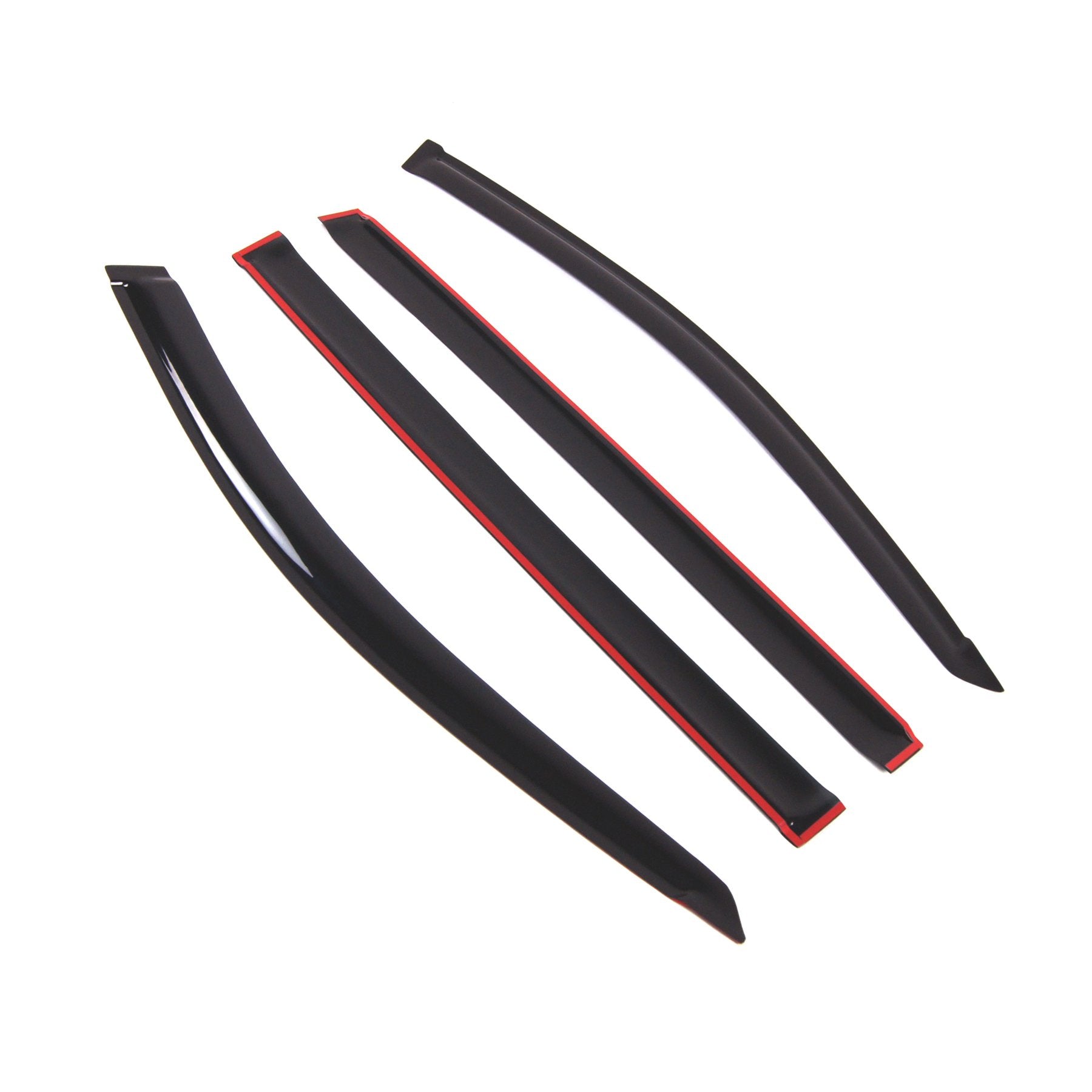 Tuningpros Outside Mount Window Vent Visors Rain Guards Compatible With Dodge Grand Caravan 2017-2018 | Side Window Wind Deflect