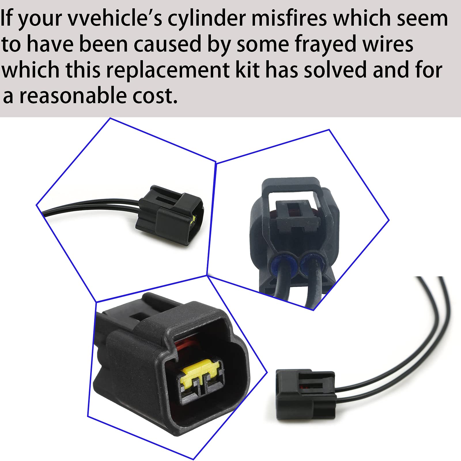 8 Pack Ford Ignition Coil Connector Plug Harness Compatible With Ford Ignition Coil Harness Ford 4.6L 5.4L 6.8L Mustang Cobra Sv