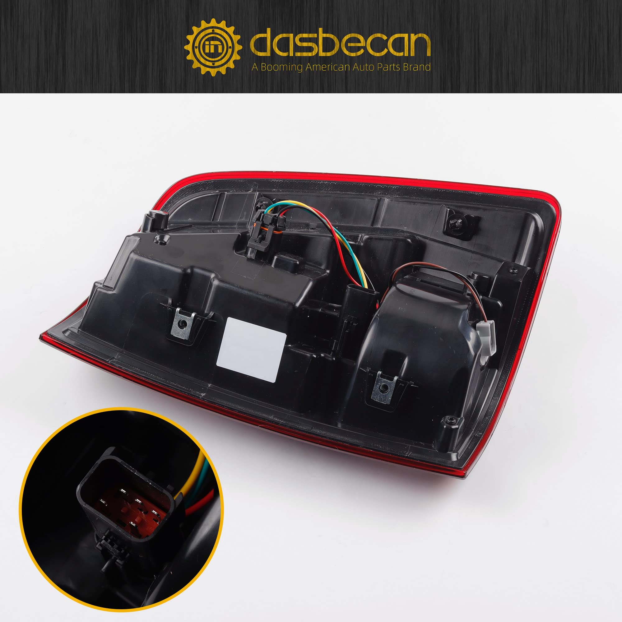 Dasbecan Tail Lights Assembly Driver Side Red Lens Black Interior Compatible With Dodge Ram 1500 2013-2018 Ram 1500 Classic Warl