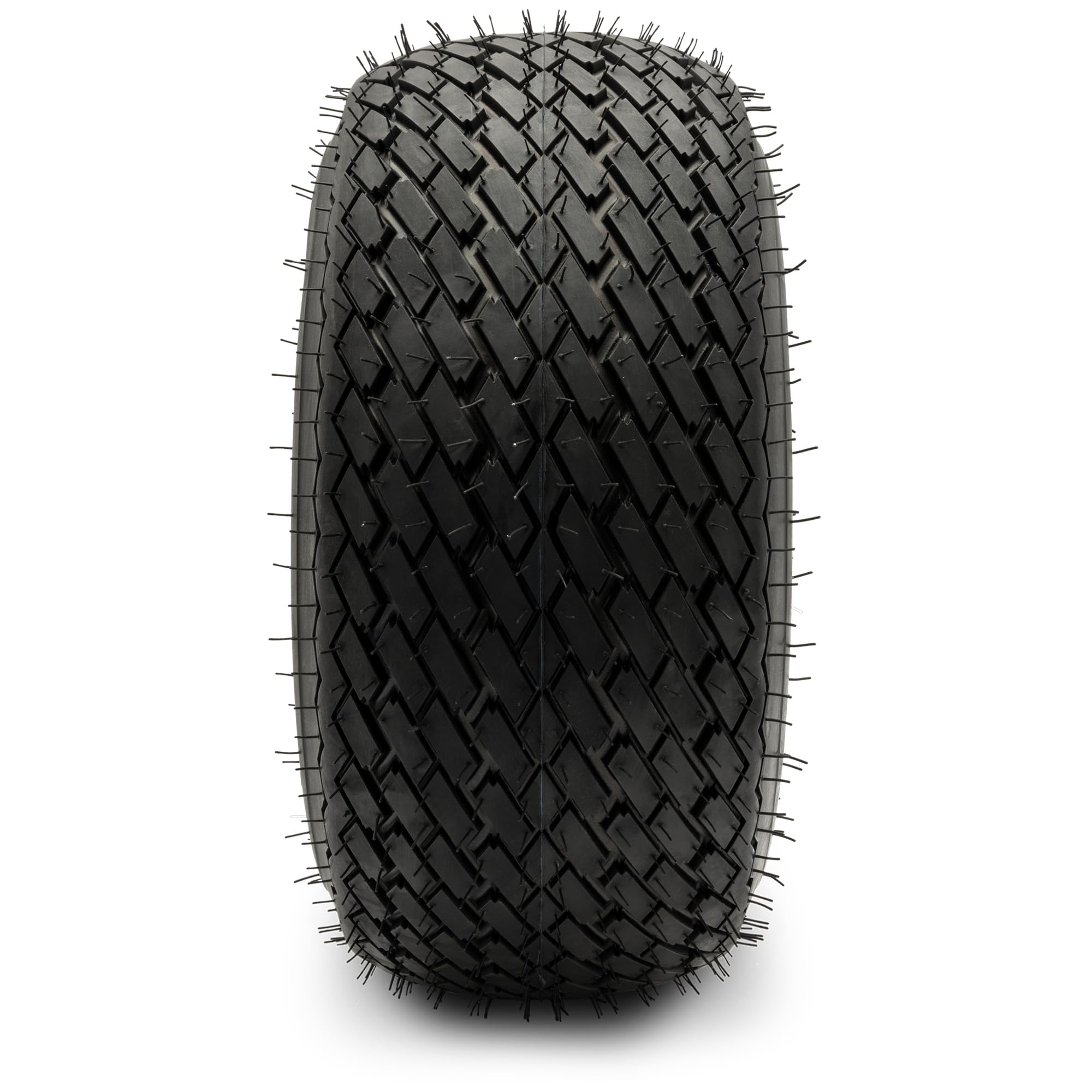 8 Steel Golf Cart Wheels Matte Black and Arisun Turf Sail (18/8.5-8) Golf Cart Tires - Set of Four