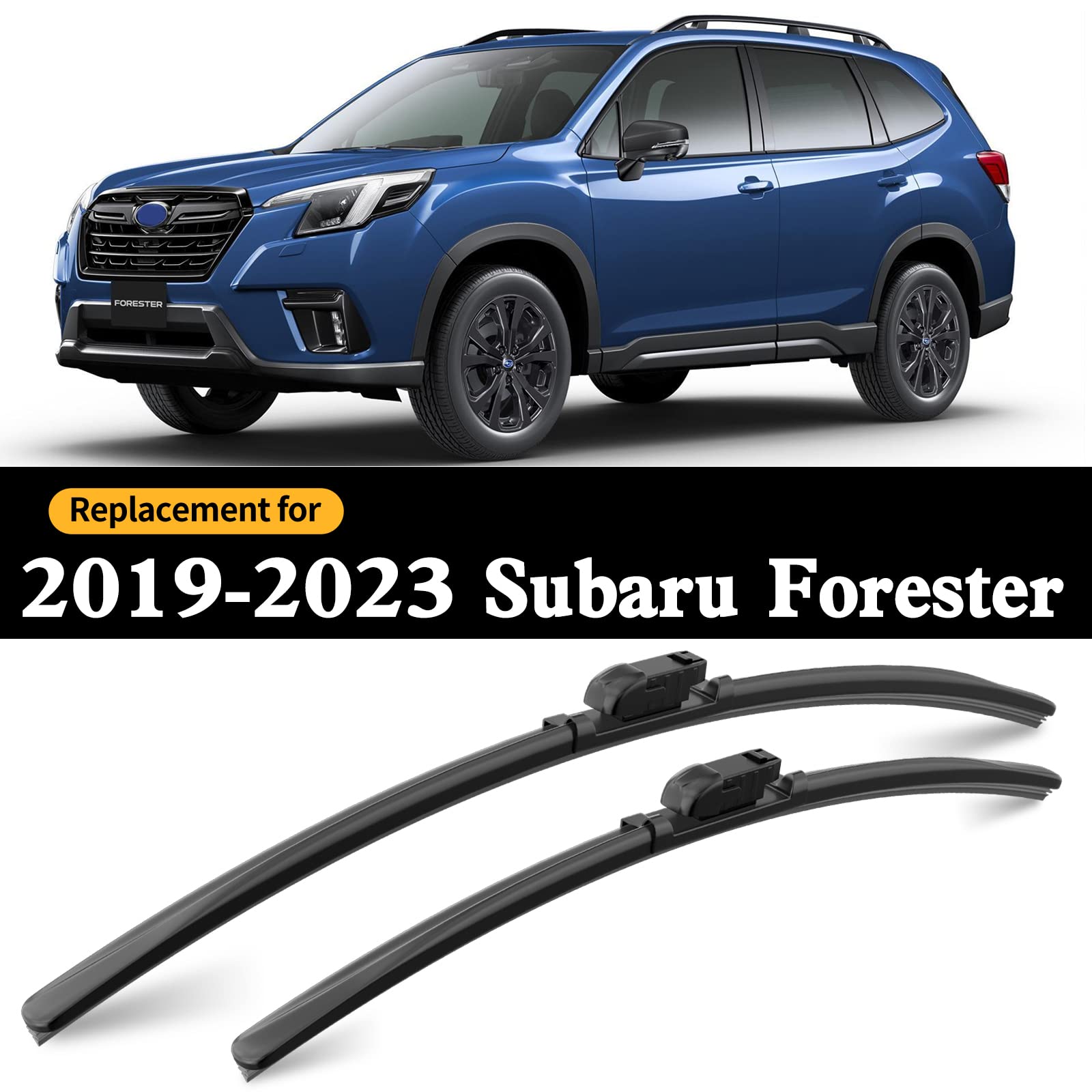 Gardimu Front And Rear Windshield Wiper Blades, 3 Pcs Front And Back Windshield Wipers Blades Replacement For Subaru Forester 20