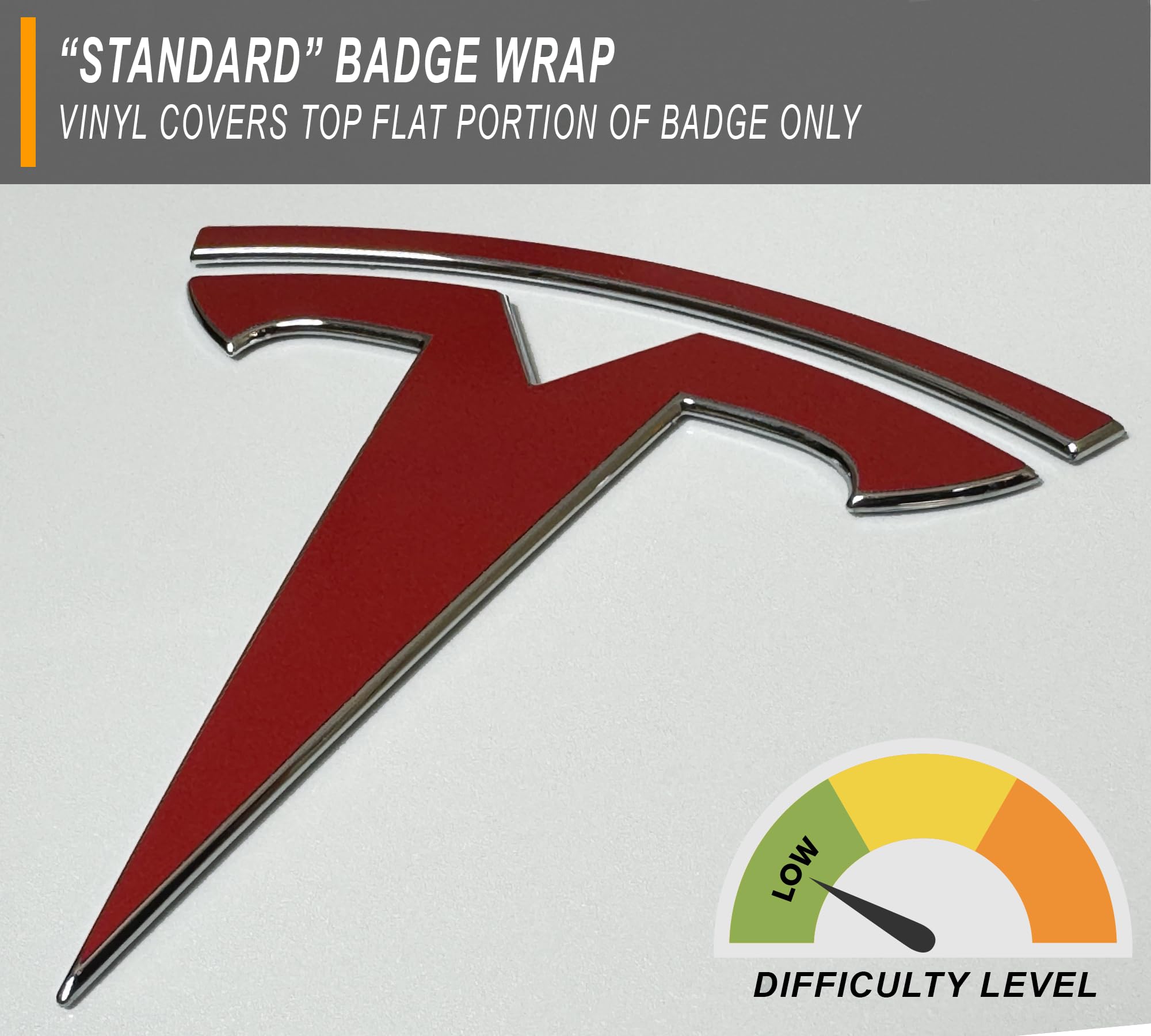 Custom Cut Graphics Vinyl Logo Wrap For Tesla Model 3 (2024 To Current), Standard Wrap, 2 Pc-Set (Gloss Black)