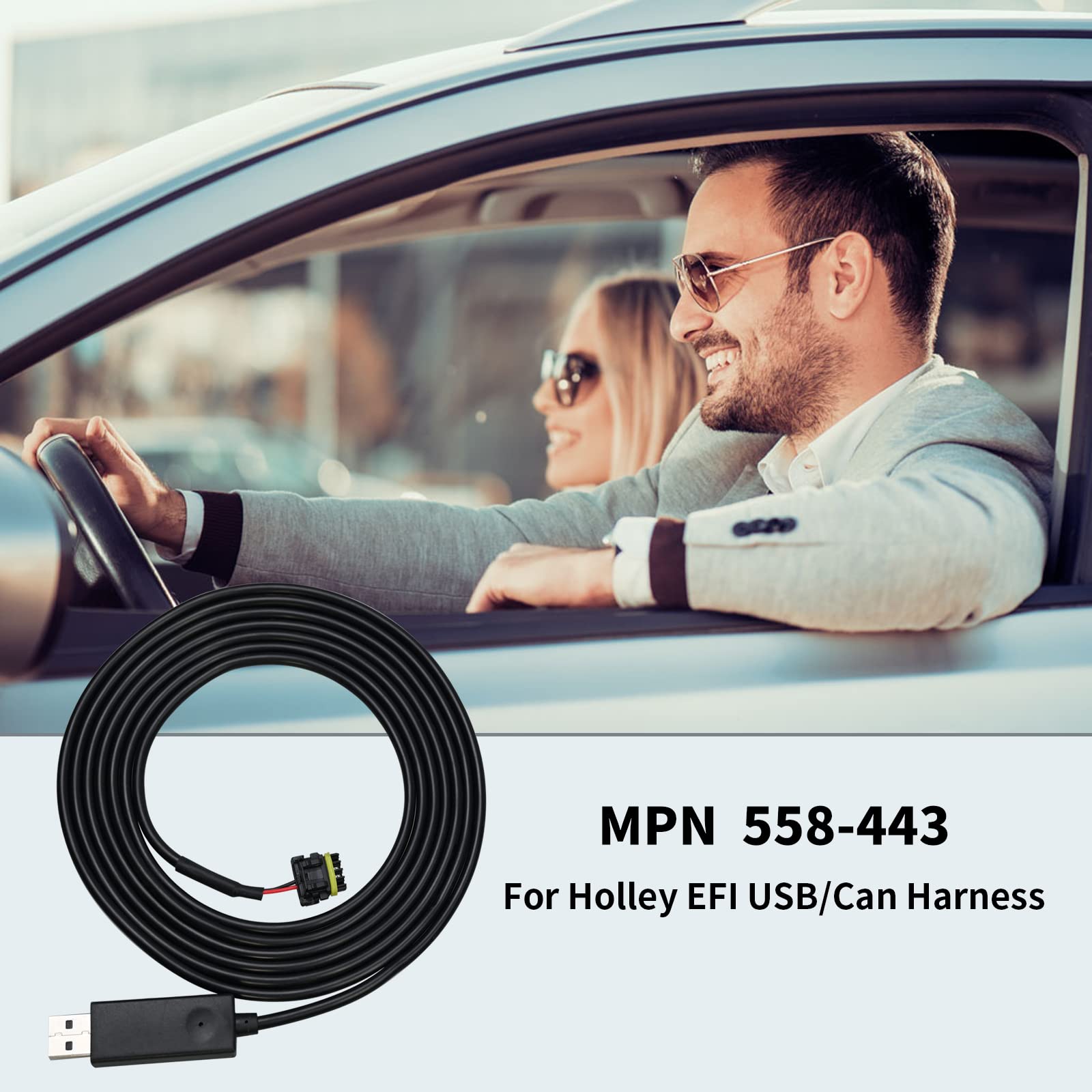 For Holley Efi Usb/Can Harness,For Holley 558-443 Sniper Efi Terminator X Can To Usb 8Ft Communication Cable,Vanshly