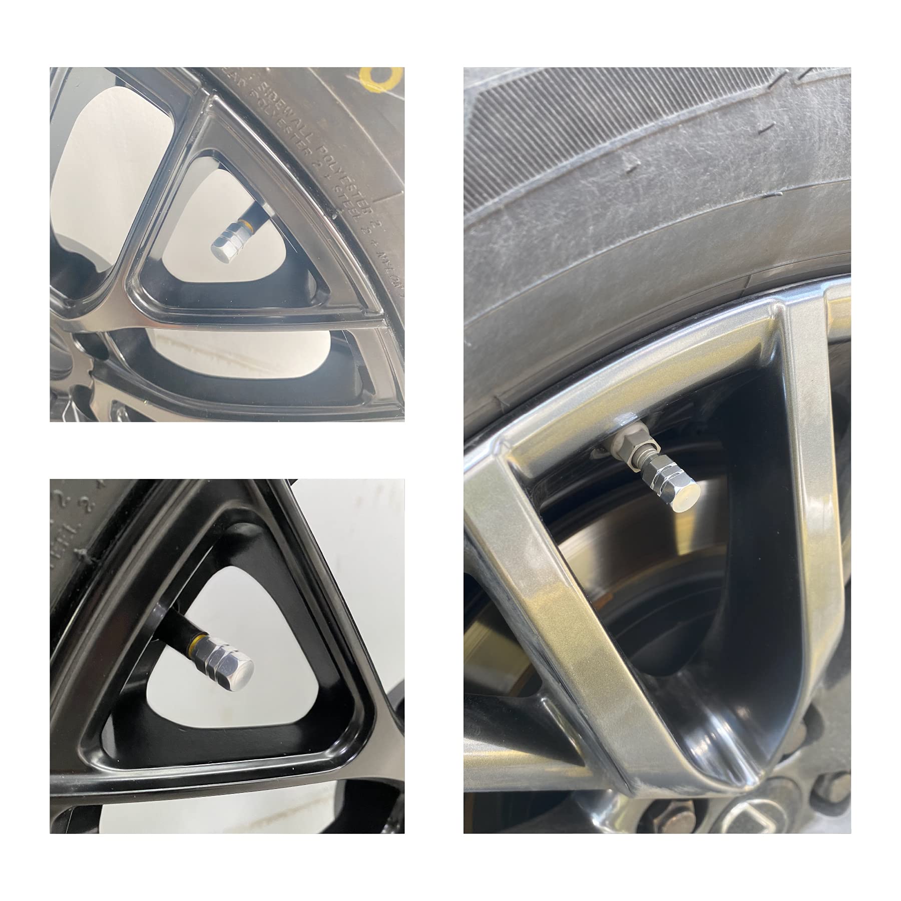 Justtop Car Tire Valve Stem Caps, 12Pcs Air Caps Cover, Universal For Cars, Suvs, Bike, Trucks And Motorcycles-Silver