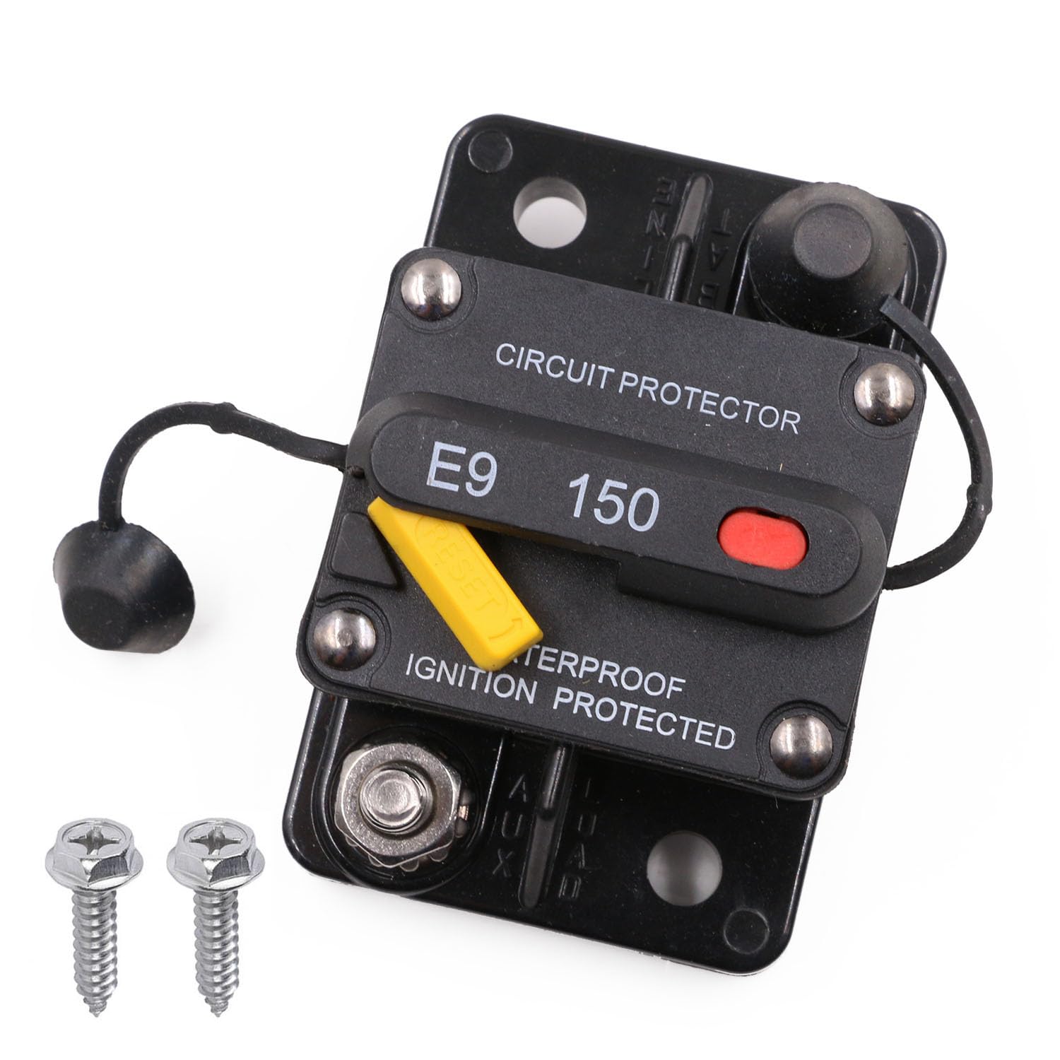 T Tocas Hi-Amp 150A Circuit Breaker with Recessed Switch Design for Car Trailer Vehicles Stereo Audio ATV | Waterpoof IP67 Prote