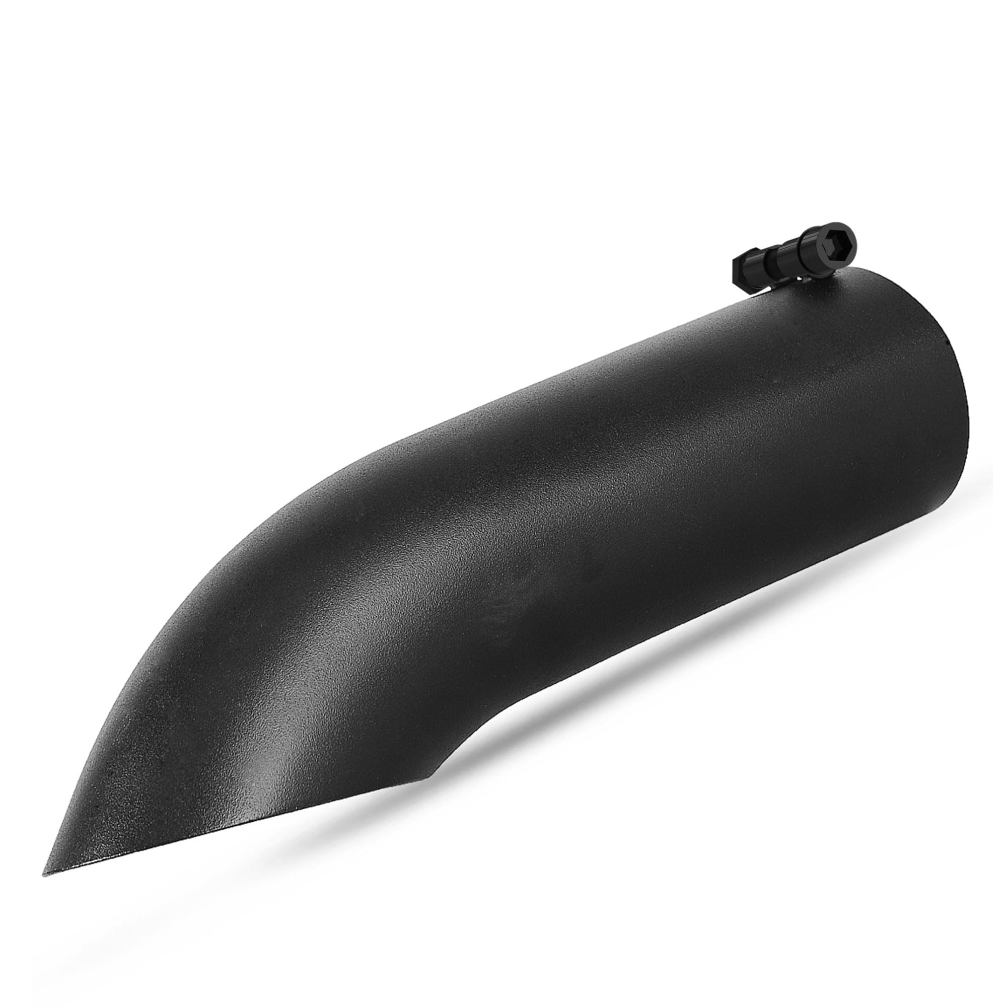 AUTOSAVER88 3 Inch Black Exhaust Tip, 3'' Inlet 3'' Outlet 12'' Long Powder Coated Finish Stainless Steel Turndown Diesel Exhaus