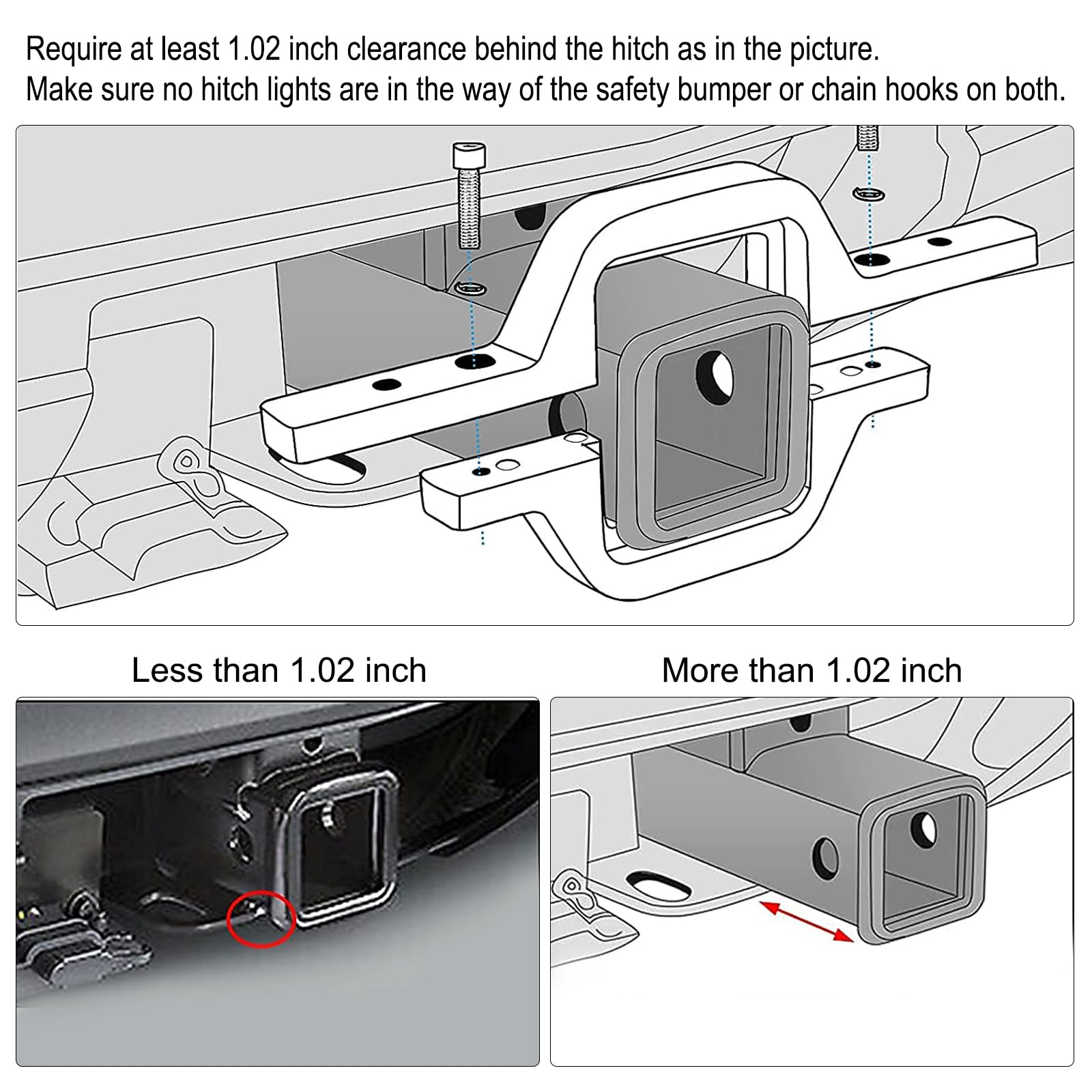 Hitch Led Light, Ebestauto 4 Inch Tow With 2 Inch Towing Hitch Mount Brackets Bar For Truck Trailer Suv Pickup Fit Dual Led Off-