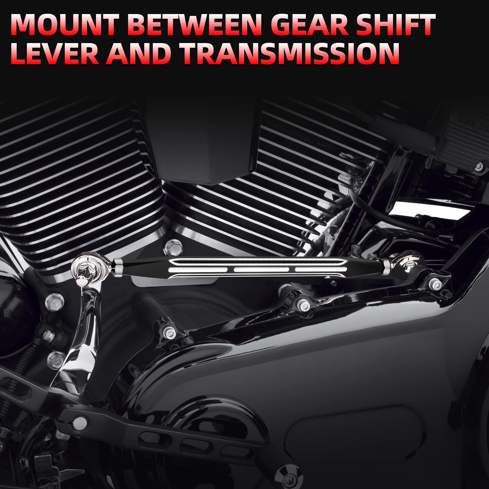 Amazicha Black Gear Shift Linkage Compatible For Harley Touring Electra Glide Street Glide Tour Glides Trikes 1980-Later