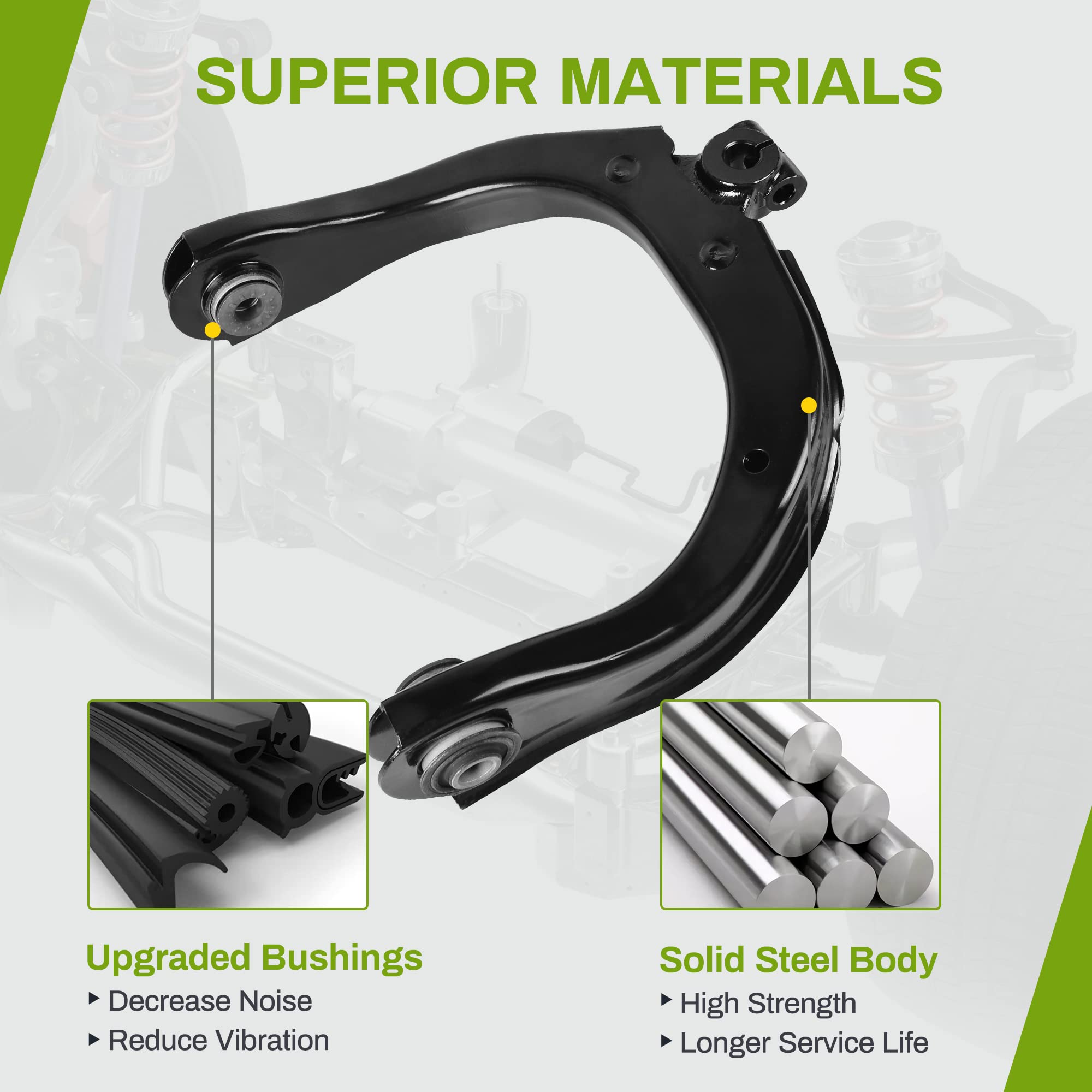 Autosaver88 Front Upper Control Arm Kit Compatible With 2004-2007 Buick Rainier, 2002-2009 Chevy Ssr/Trailblazer, 2002-2009 Gmc